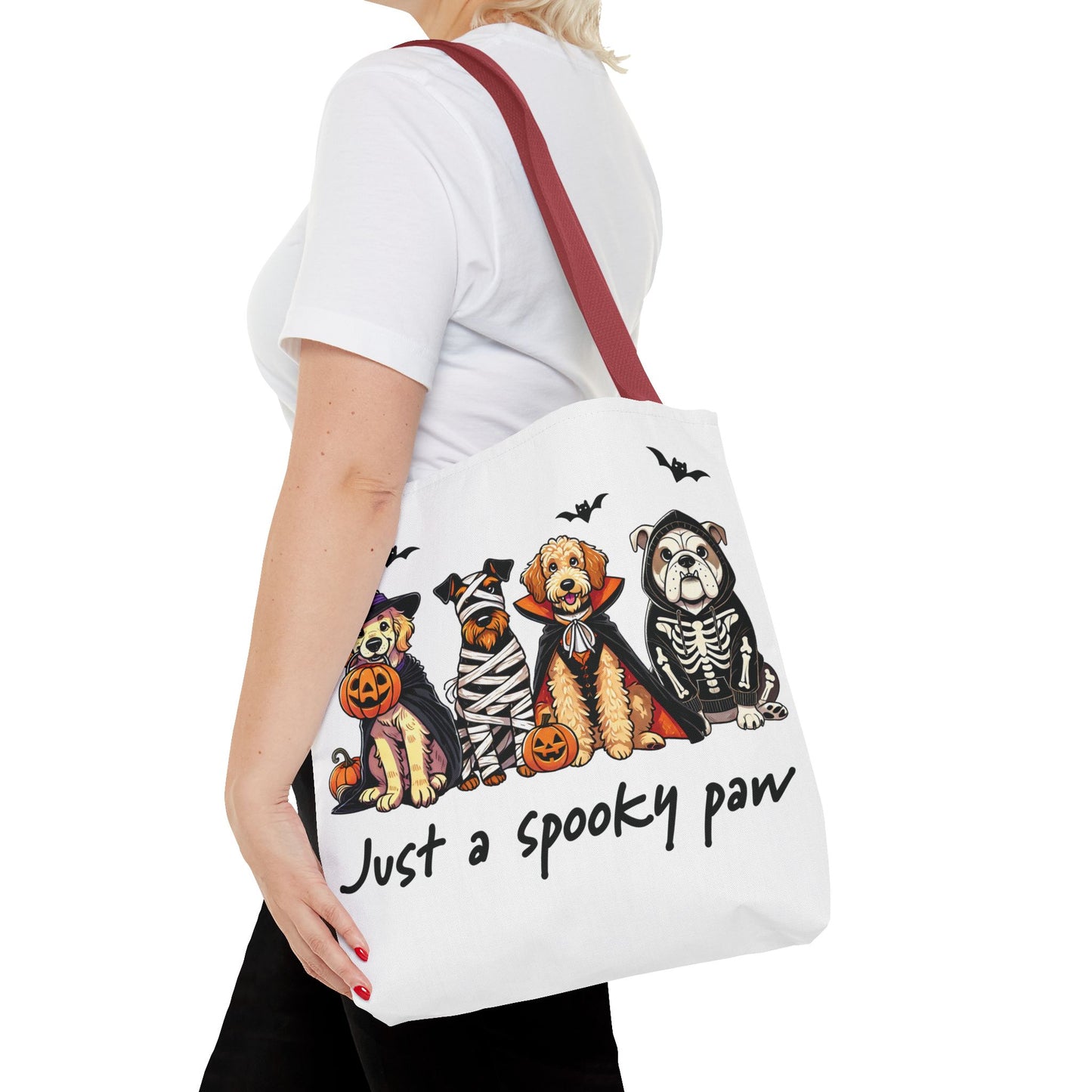 🐾 Spooky Paws Halloween Tote Bag – Doggone Cute Halloween Style 🎃