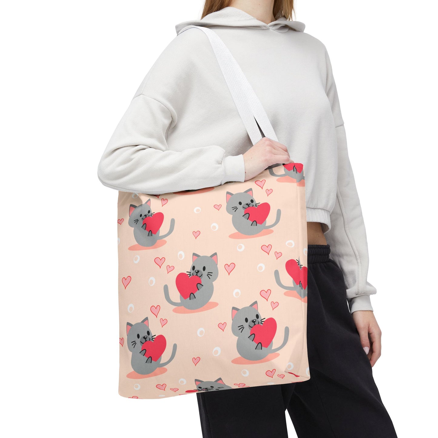 Encantador bolso de mano para amantes de los gatos: duradero, espacioso y perfecto para ir de compras, trabajar o las aventuras cotidianas.