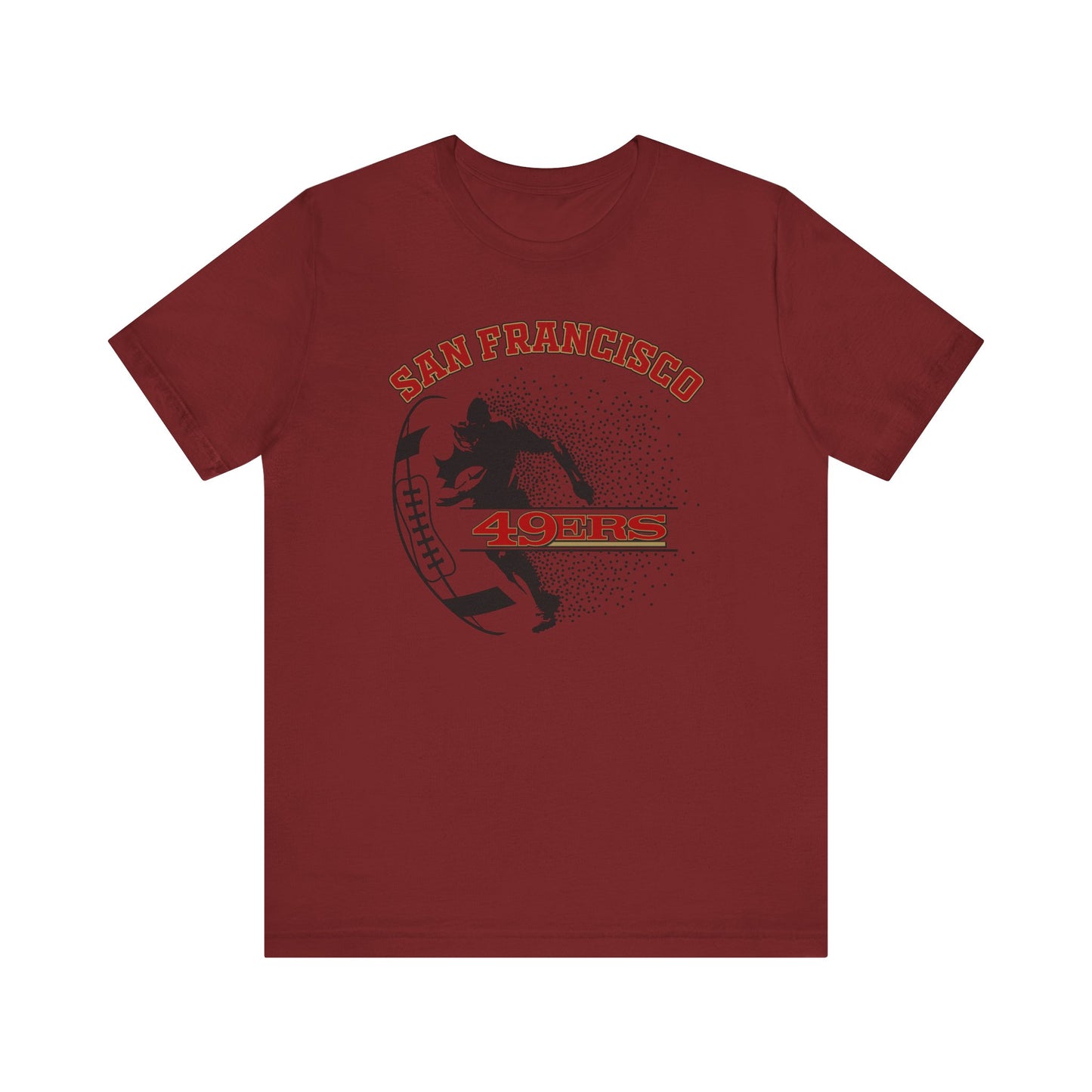 ๐ฅ Bold Red & Black Jersey Graphic Tee โ Vintage Vibes for Every Fan ๐ฏ