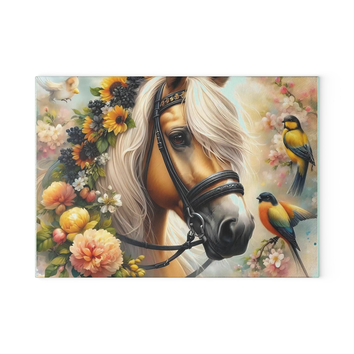 Tabla de cortar de caballo Tabla de cortar de vidrio templado Tabla de cortar de charcutería Tabla de cortar Regalo de inauguración de la casa Tabla de cortar personalizada