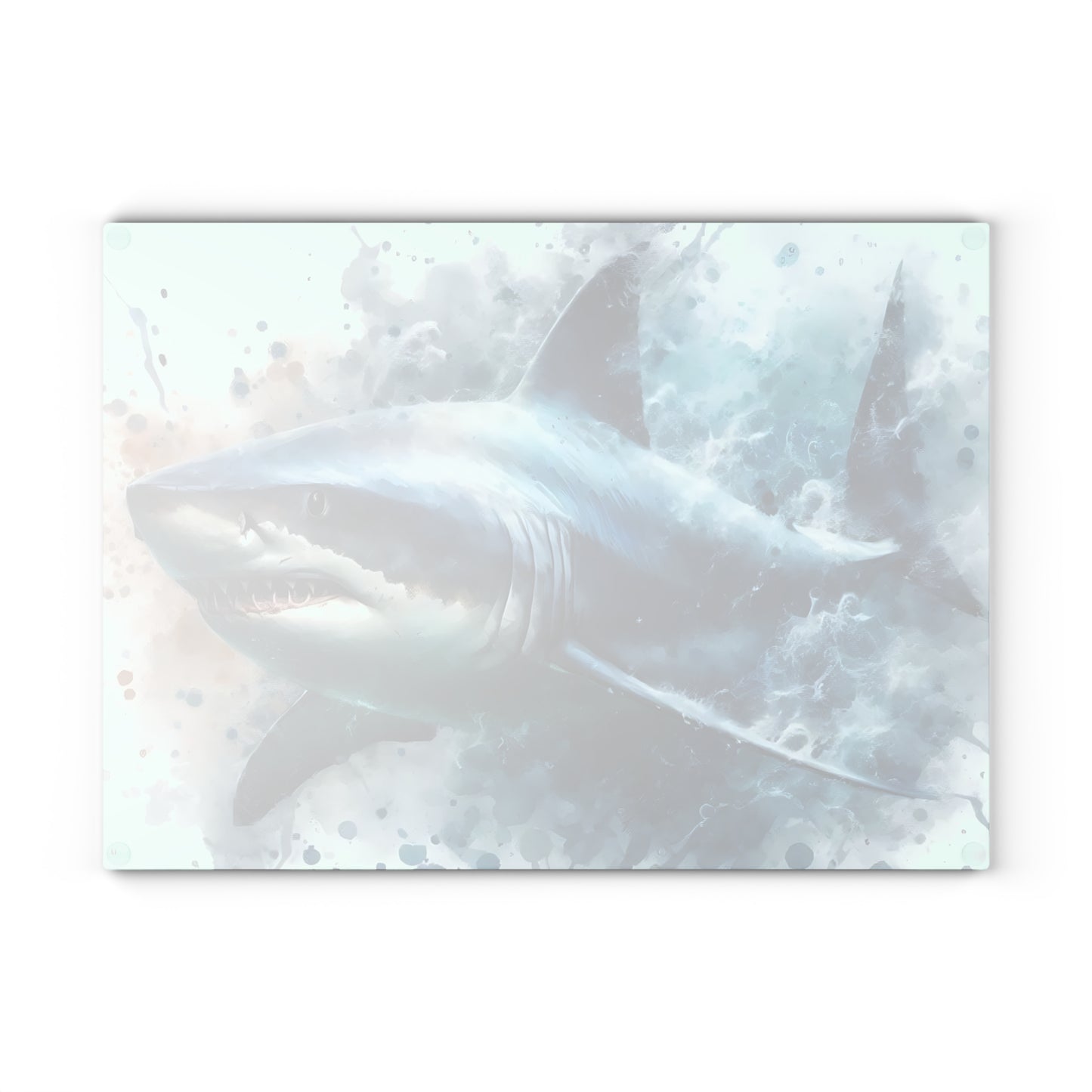 Shark kitchen decor, ocean theme cutting board, shark gift idea, shark lover gift, shark-themed gift, unique cutting board