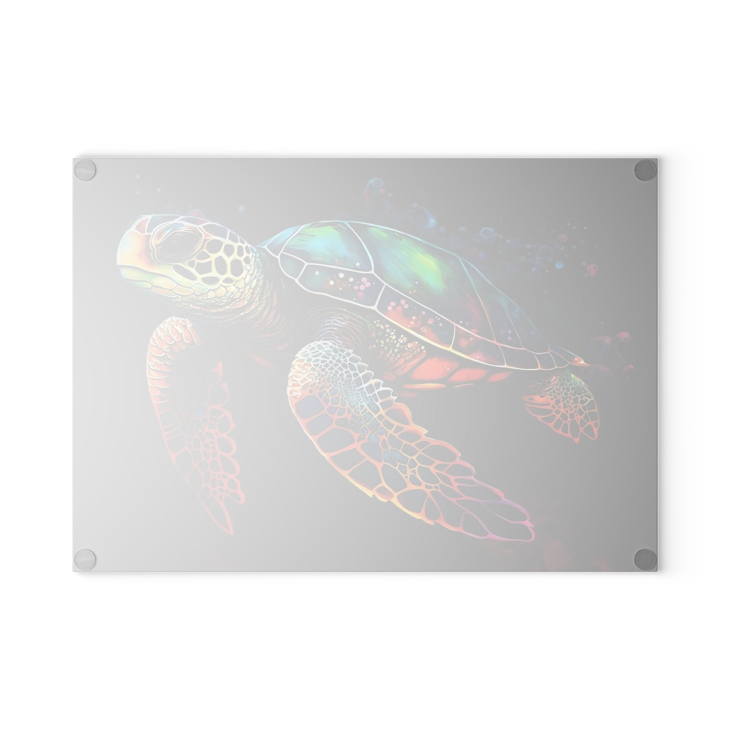 Tabla de cortar - Hermoso diseño de tortuga marina, tabla de cortar de vidrio templado, tabla de charcutería, tabla de cortar, regalo de inauguración de la casa, tabla de cortar personalizada, rústica