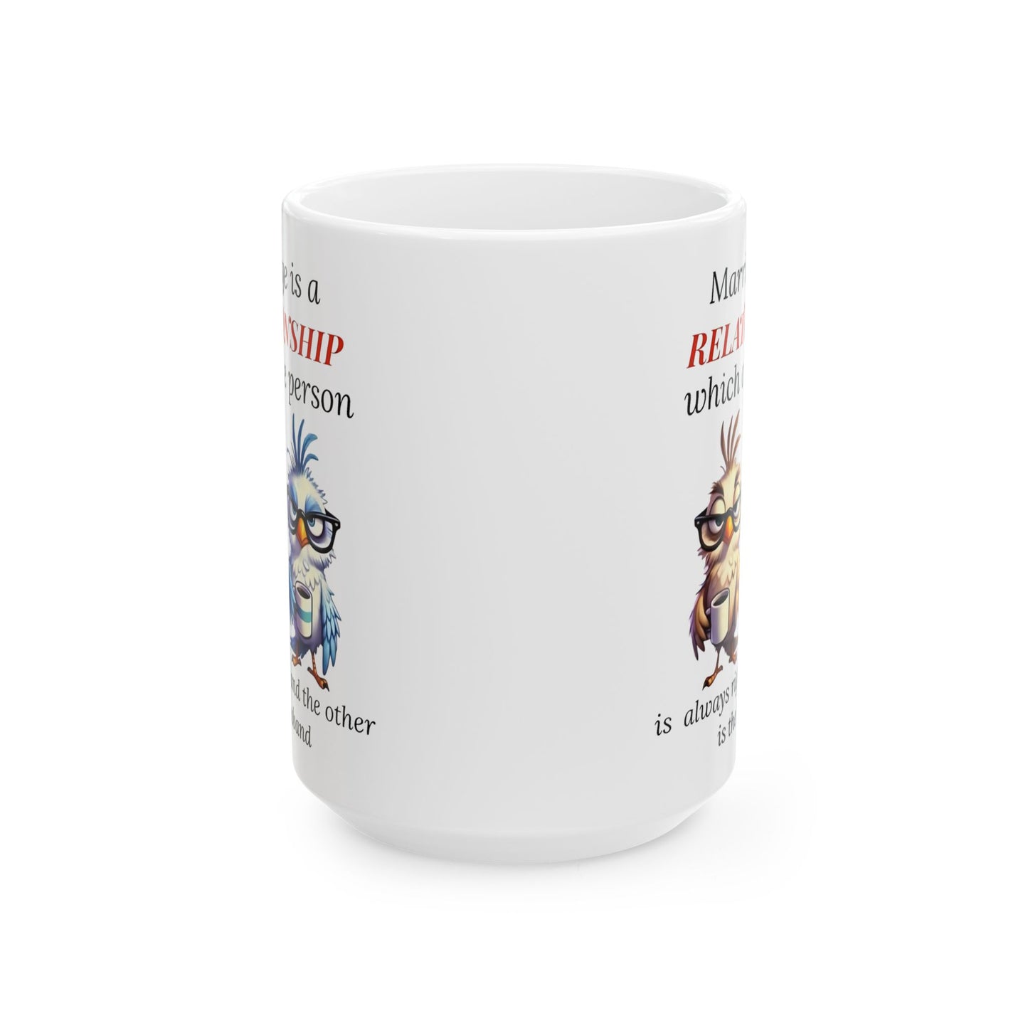 Humor Matrimonial – Taza "Una persona siempre tiene la razón" 🕊️