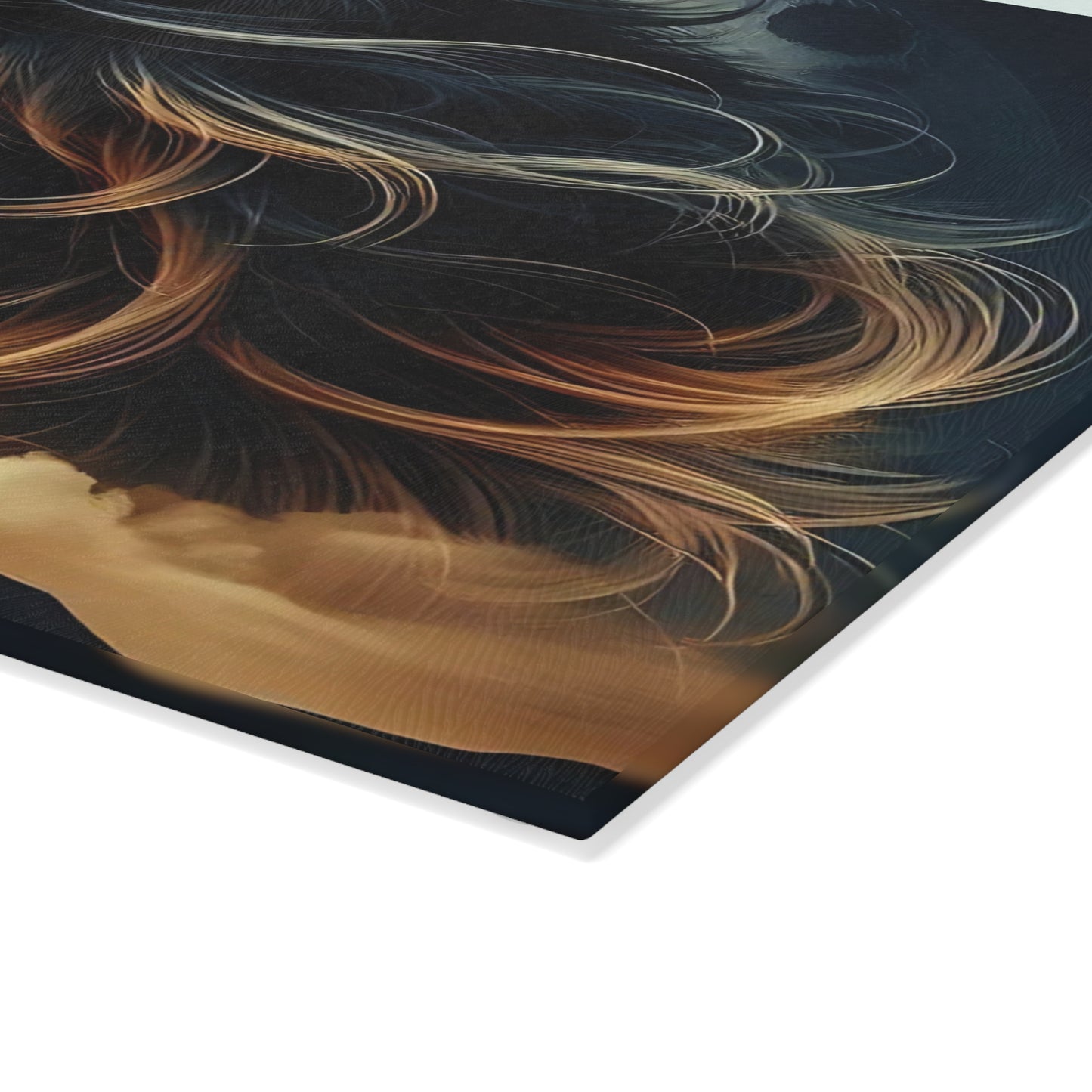 🖤 Majestic Horse Moonlight Cutting Board – Striking Black Stallion Kitchen Art