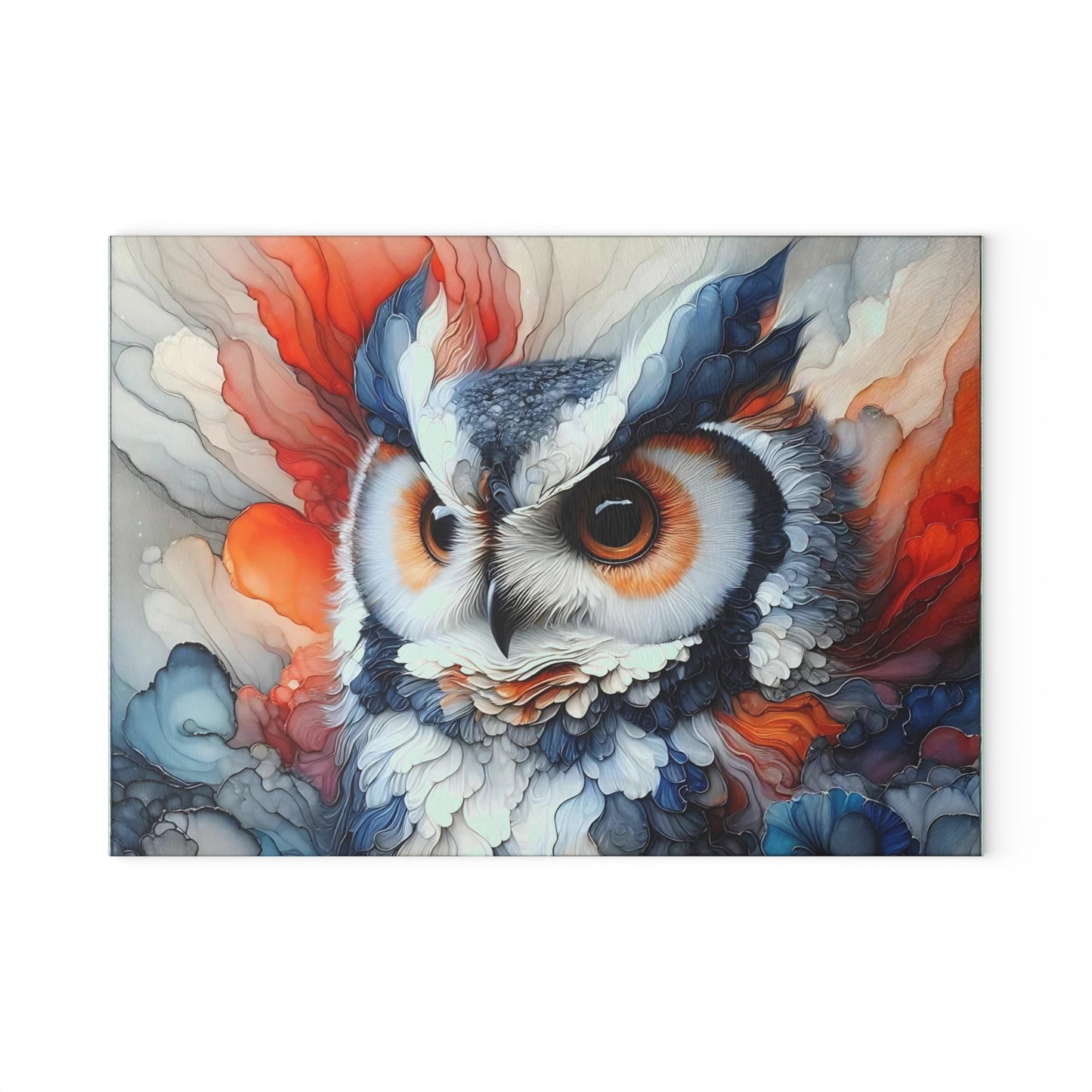 Owl Cutting Board, Charcuterie Board, unique cutting board, Tempered Glass Cutting Board, Housewarming Gift, Custom cutting board
