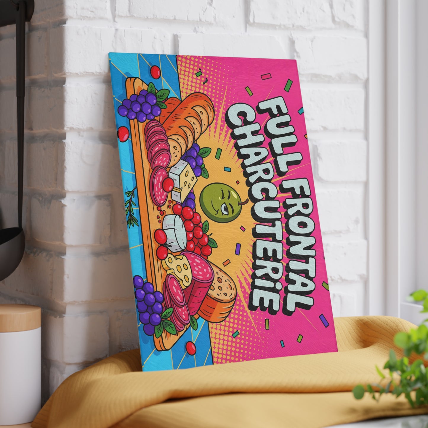 🧀 Full Frontal Charcuterie Cutting Board – Bold & Cheeky Kitchen Decor