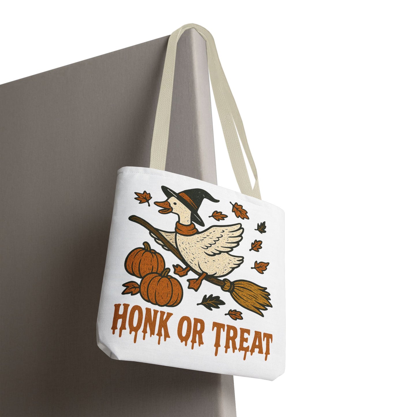 ๐ช Honk or Treat Goose Halloween Tote Bag โ Witchy Whimsy for Spooky Season ๐๐
