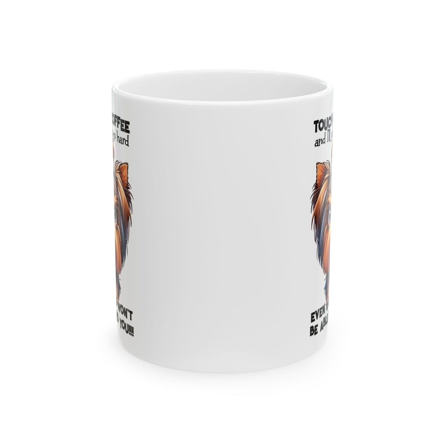 Taza de Yorkshire Terrier Gruñón: “Toca mi café y te daré una bofetada…” 💥