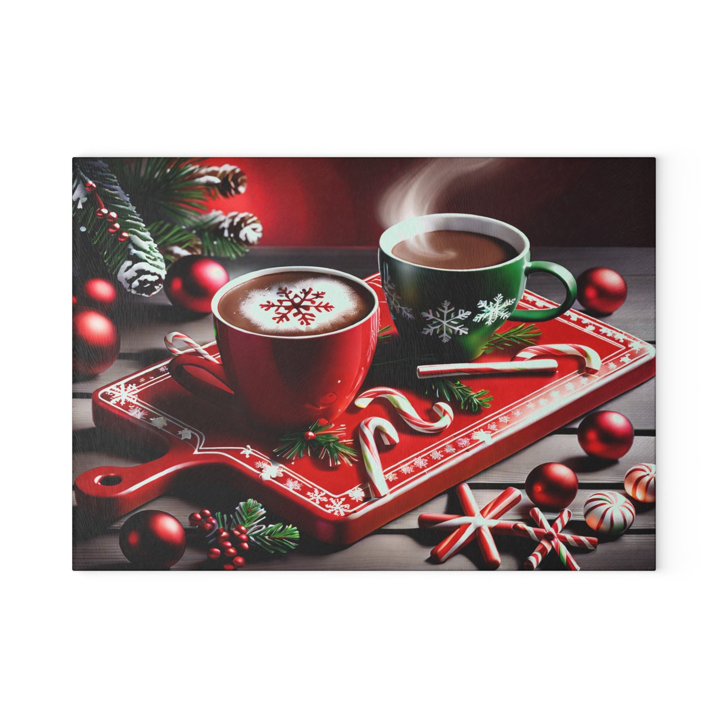 🎄 Holiday Cocoa Cutting Board – Festive Cheer for Your Holiday Table