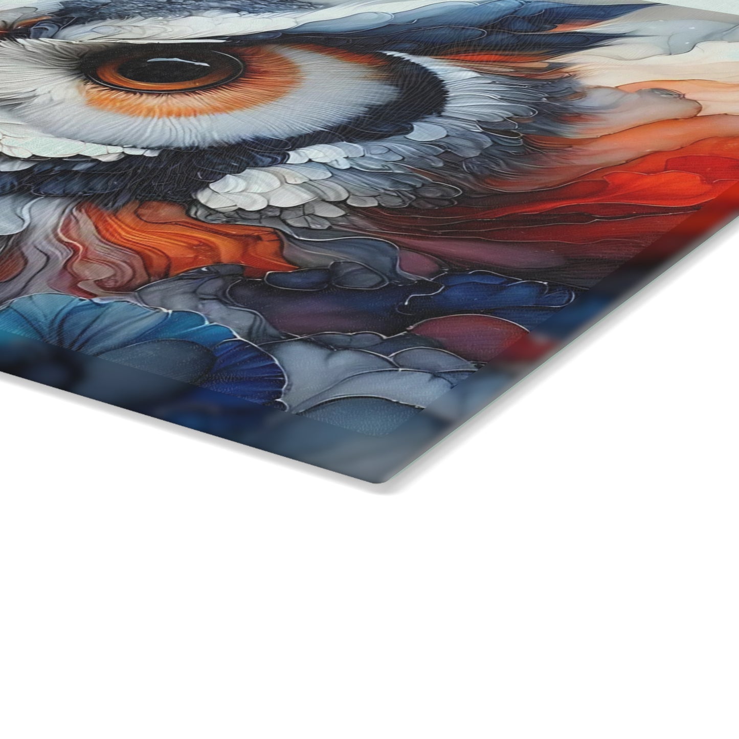 Owl Cutting Board, Charcuterie Board, unique cutting board, Tempered Glass Cutting Board, Housewarming Gift, Custom cutting board