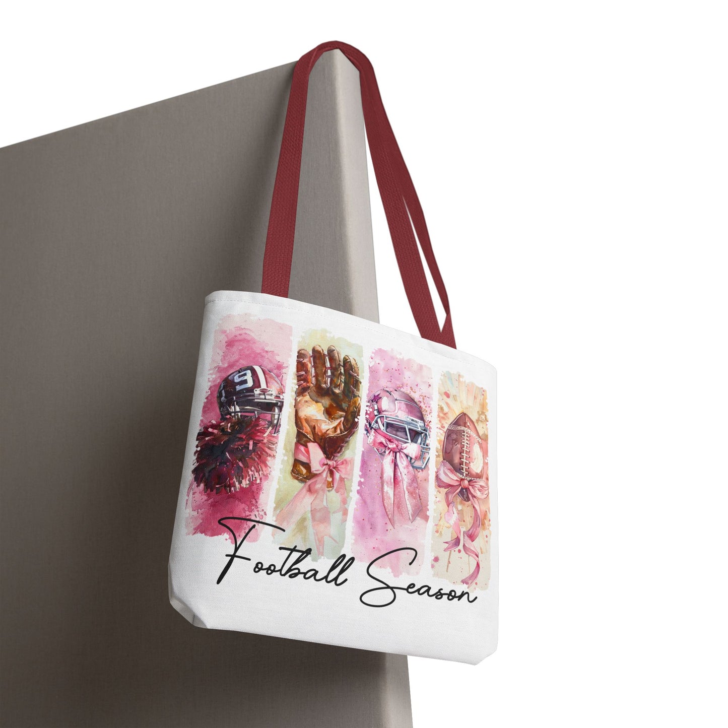 🏈 Game Day Pink Awareness Tote Bag – Sporty Style with a Purpose 🎀👜