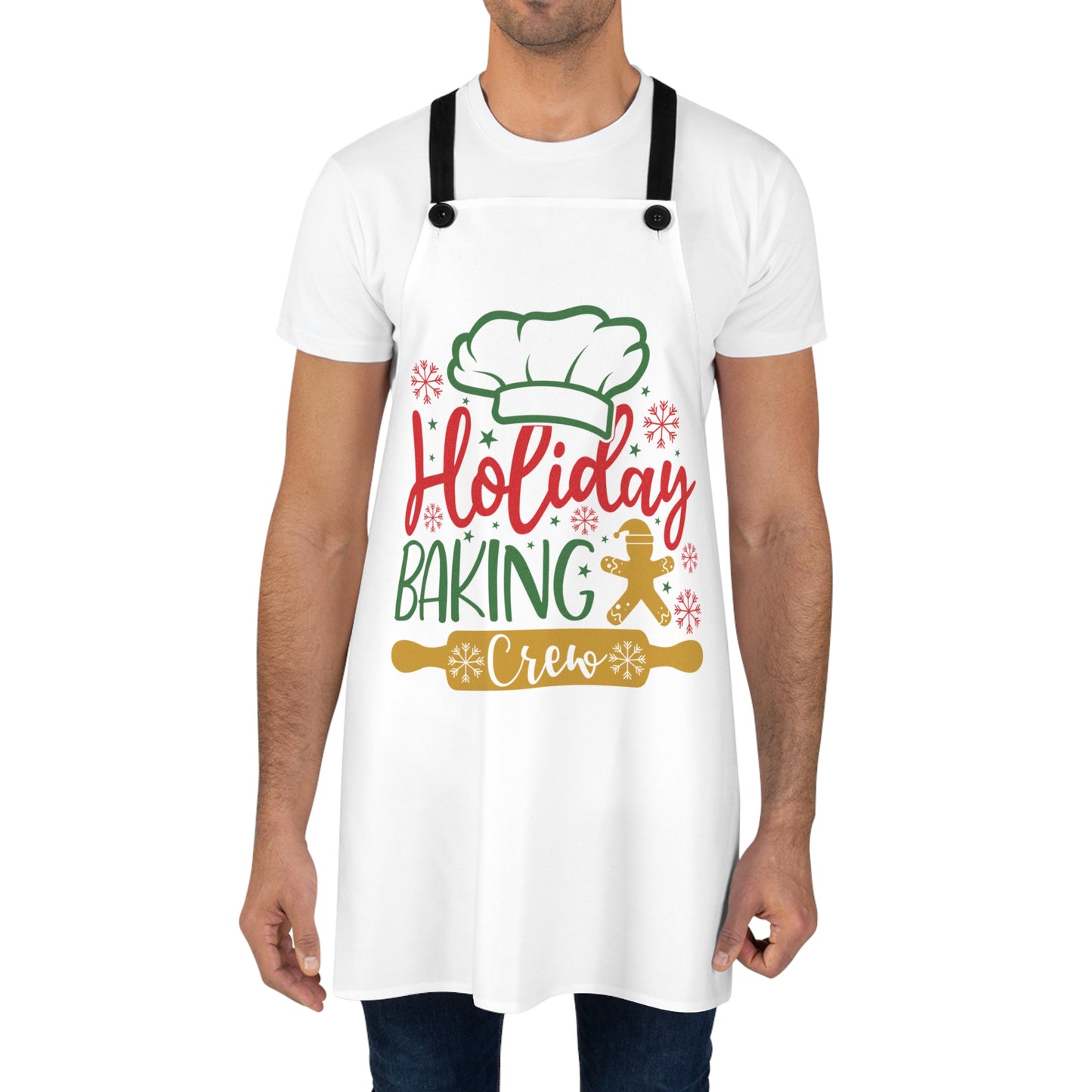 🎄🍪 “Holiday Baking Crew” Christmas Apron – Festive Fun for Kitchen Elves & Cookie Pros