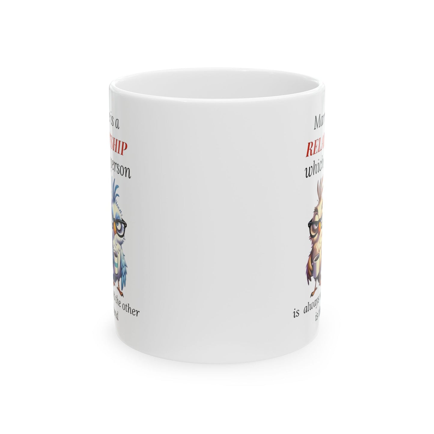 Humor Matrimonial – Taza "Una persona siempre tiene la razón" 🕊️