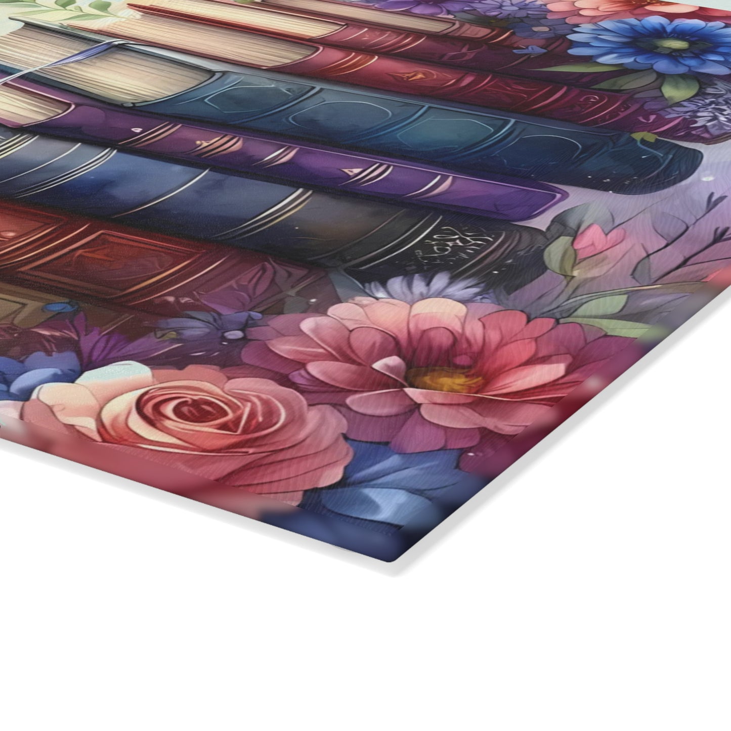Tabla de cortar con forma de mariposa, regalo para amantes de los libros, tabla de cortar de vidrio, tabla de vidrio templado, regalo para ratones de biblioteca, idea de regalo de cocina, decoración de cocina única