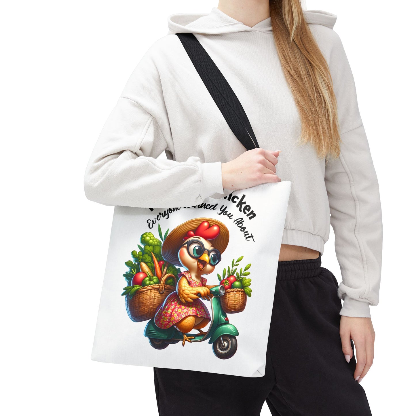 Bolsa de compras divertida con diseño de pollo: un encantador diseño de granja fresca 🐔