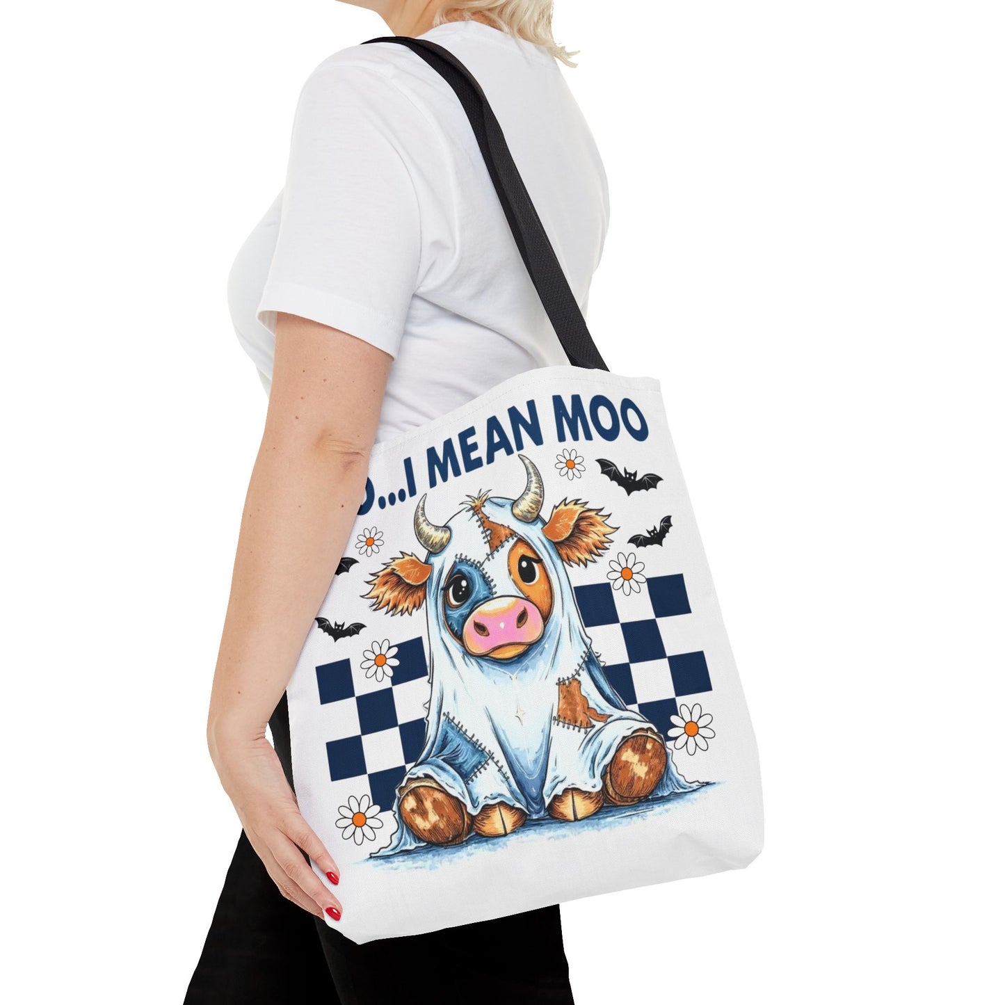 ๐ฎ Boo... I Mean Moo Cow Halloween Tote Bag โ Spooky Cute Farmhouse Fun ๐ป๐