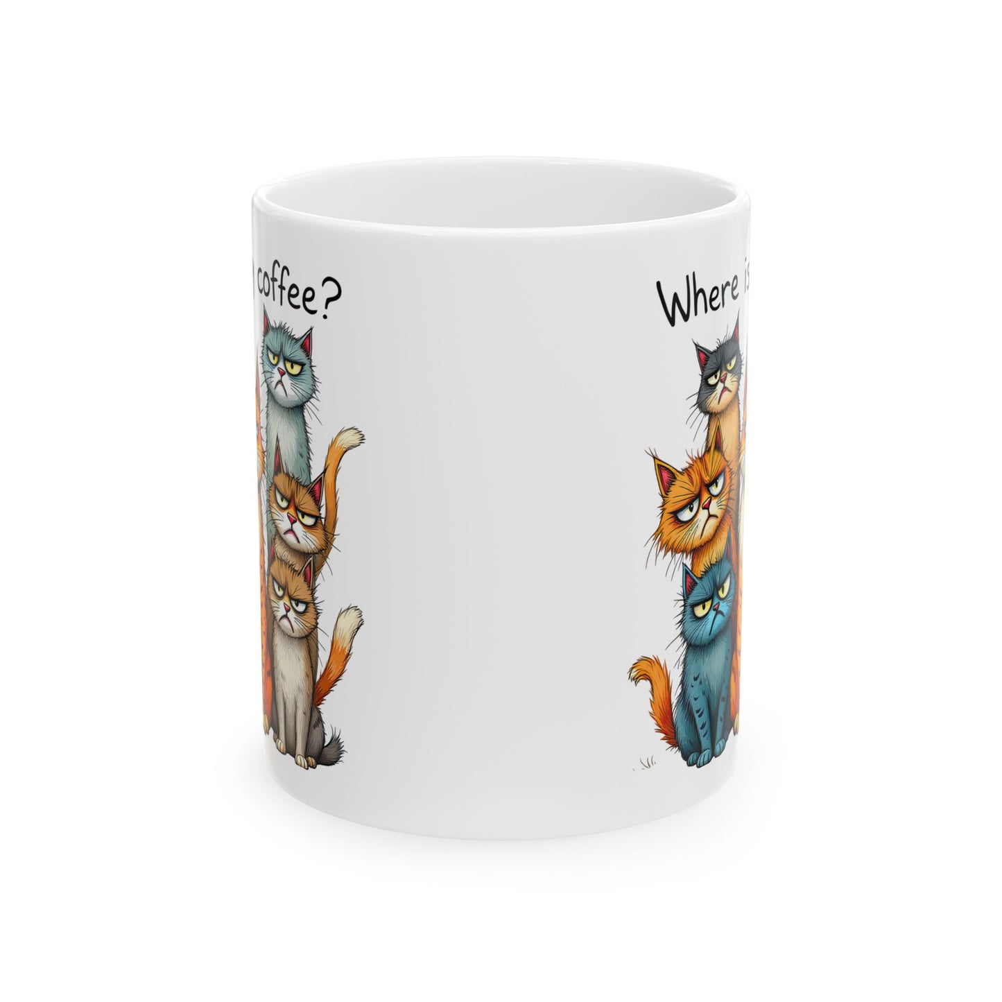 ¿Dónde está mi café? – Divertida taza de gato para amantes de los gatos ☕