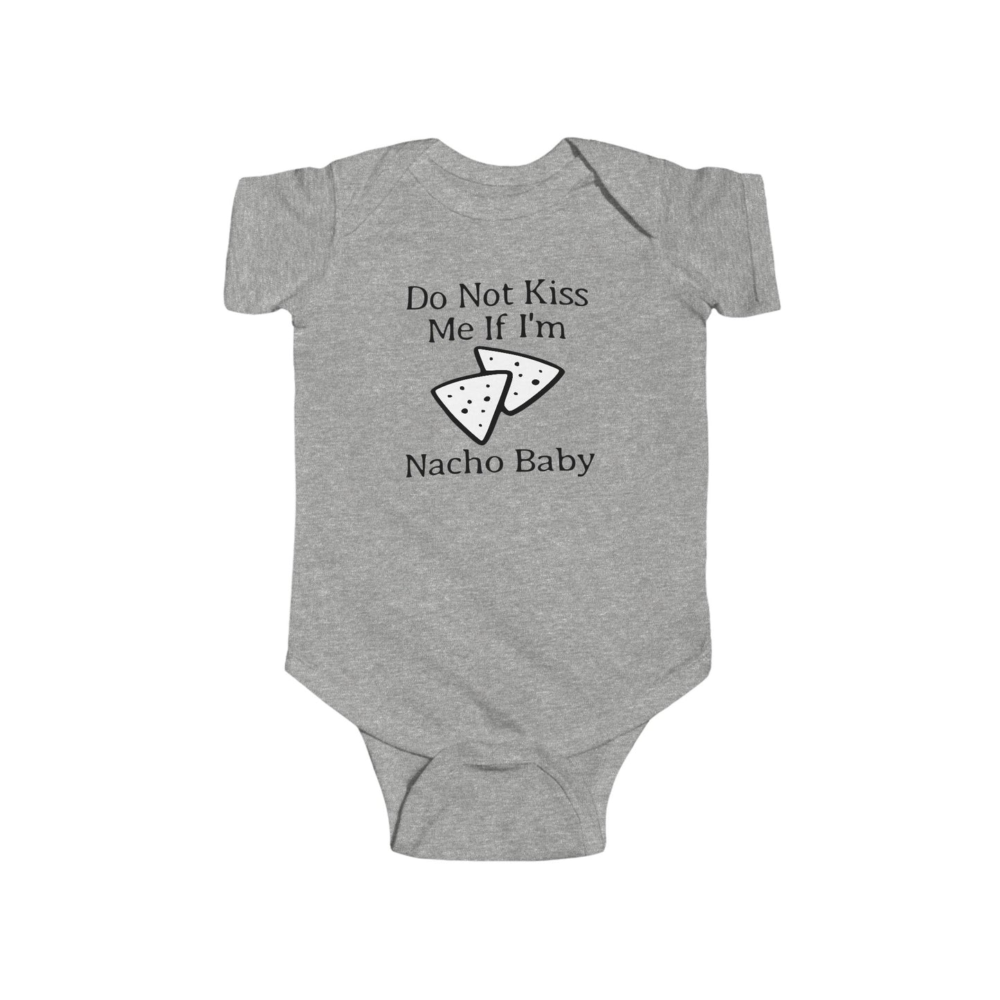 Body de bebé "No me beses si soy Nacho" | Body divertido con nachos | Opción orgánica disponible