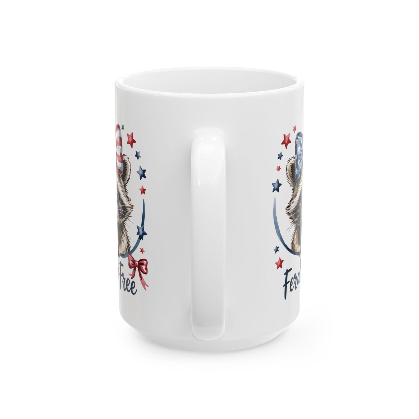 Taza "Mapache Salvaje pero Libre": ¡Celebra el espíritu de la libertad con esta adorable taza! EE. UU.