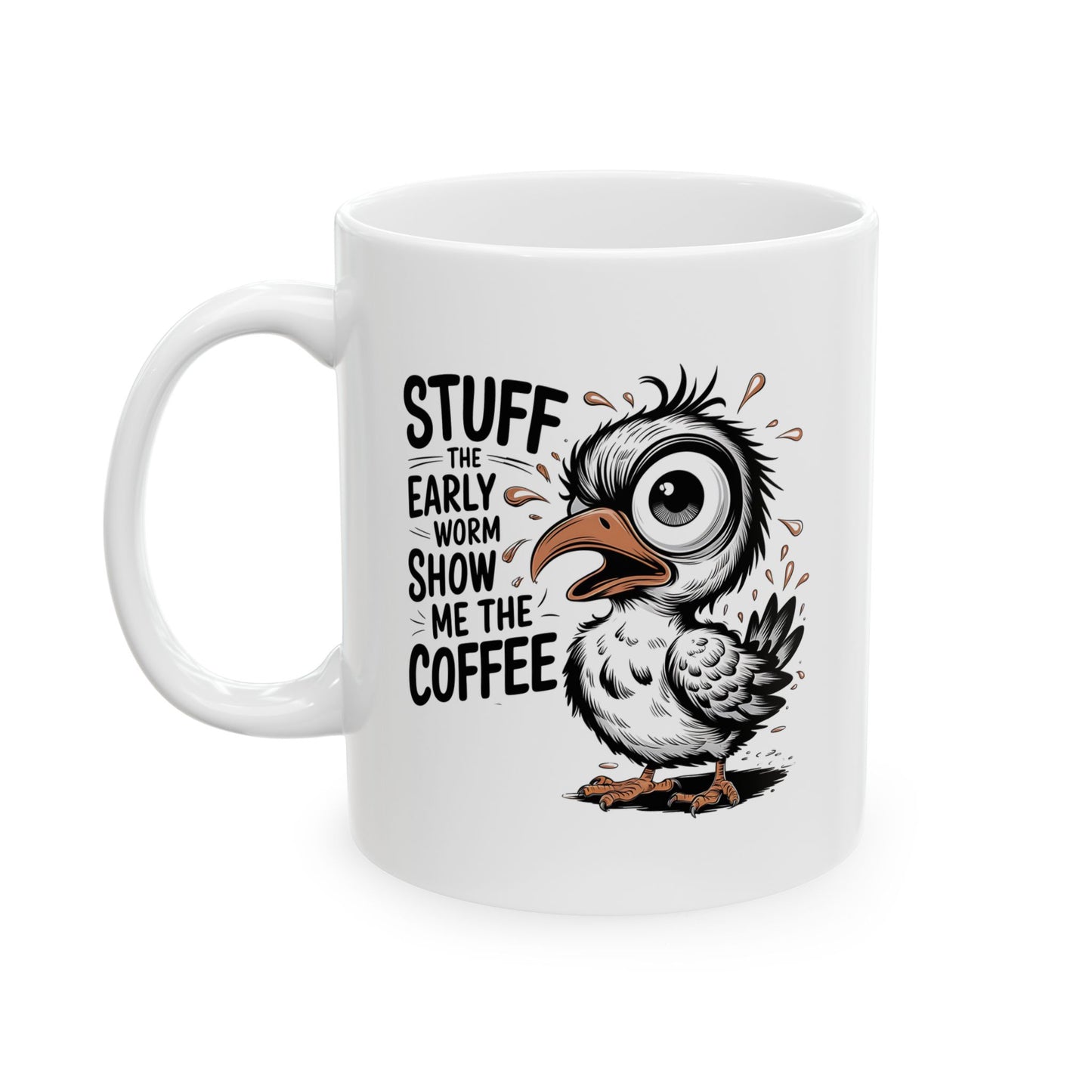 ☕ ¡Llena el Gusano Madrugador, Muéstrame la Taza de Café! ¡Un Imprescindible Divertido para las Mañanas! 🐦