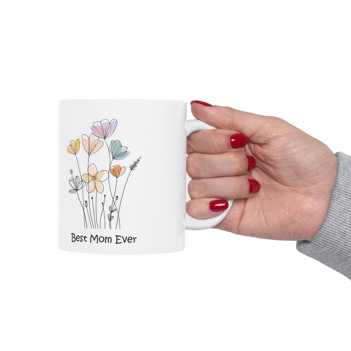 Taza de café con la mejor mamá del mundo, regalo del día de la madre, taza de agradecimiento a la mamá, linda taza de cerámica para mamá, regalo para ella, taza de vida de mamá, regalo considerado para mamá.