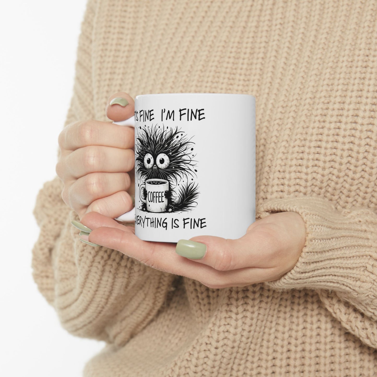 ☕ "Está bien" – Taza divertida para amantes del café y del humor