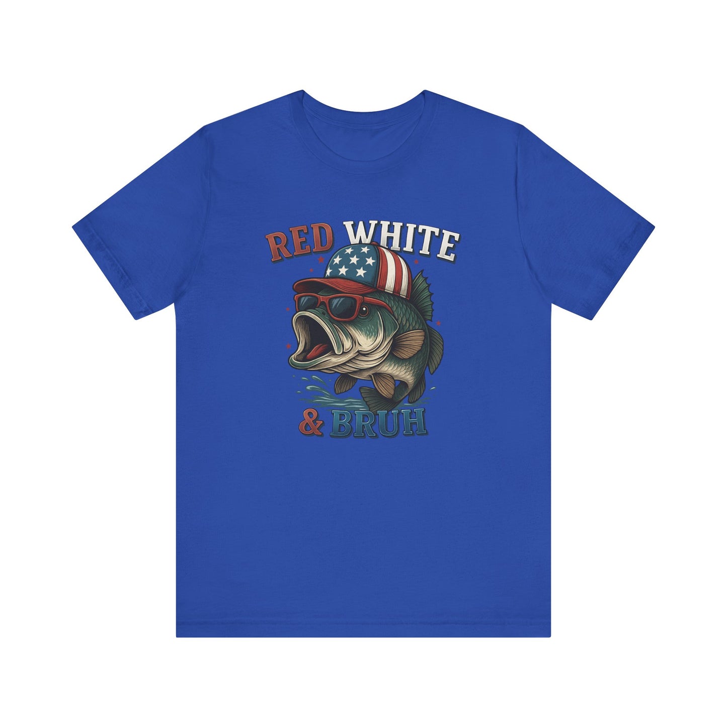 Divertida camiseta patriótica de pescado, con estampado rojo, blanco y negro, unisex, ideal para el 4 de julio, regalo para papá, ideal para barbacoas de verano.