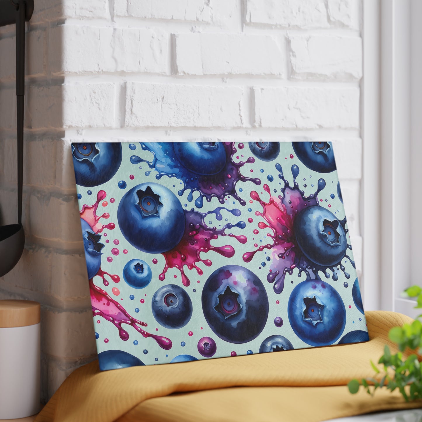 🫐 Blueberry Splash Cutting Board – Bursting with Juicy Color for Your Kitchen