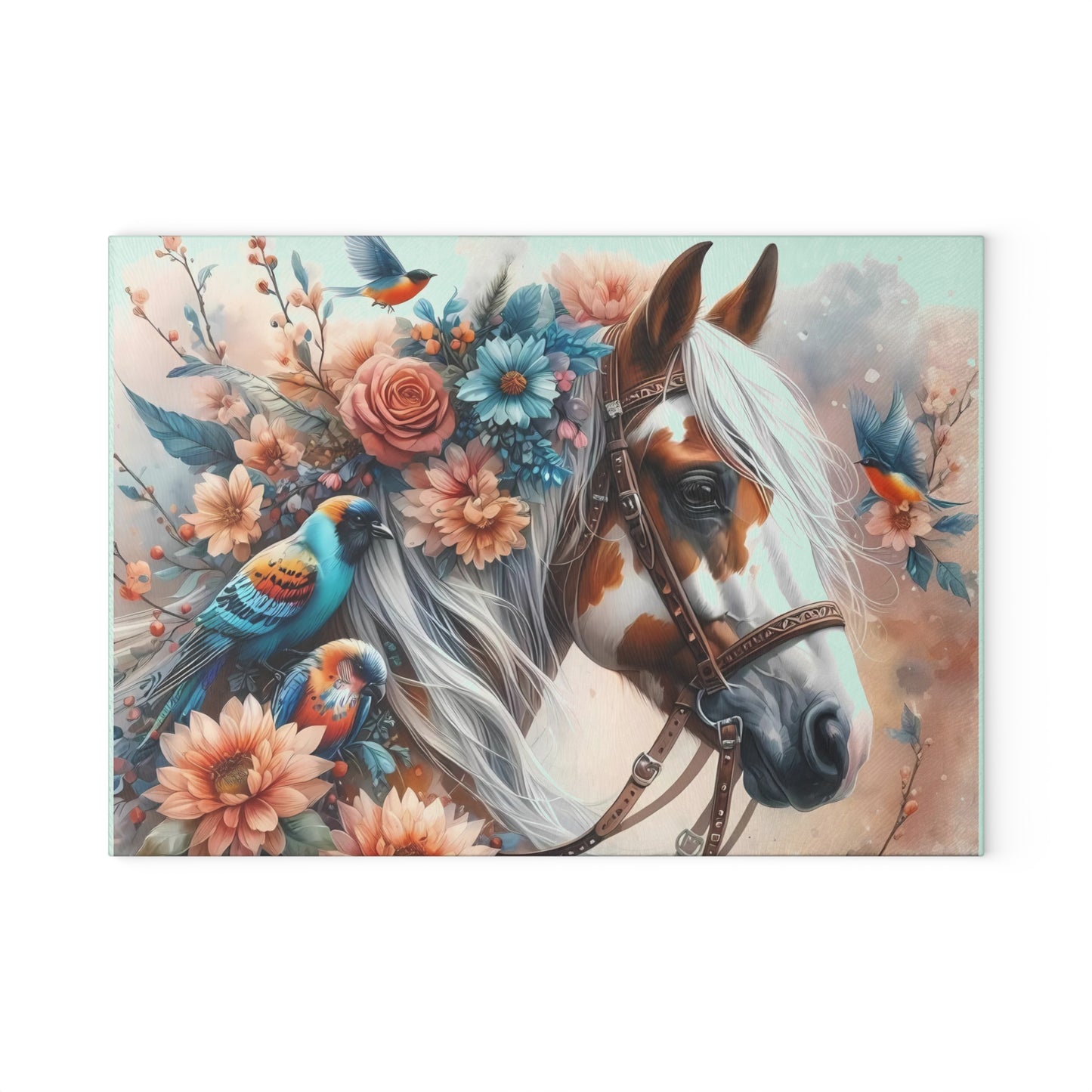 Tabla de cortar Pinto, tabla de cortar de vidrio templado, tabla de charcutería, tabla de cortar, regalo de inauguración de la casa, tabla de cortar personalizada