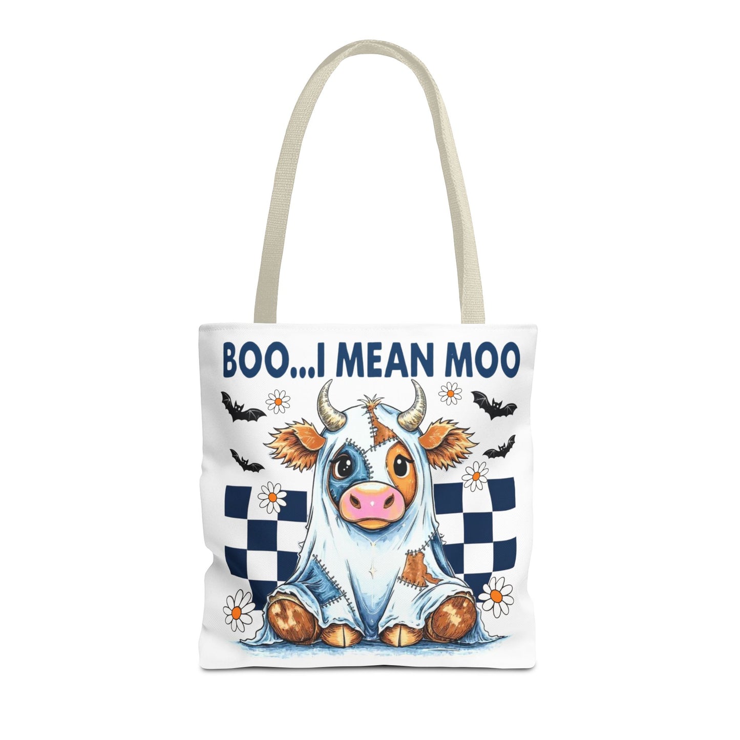 ๐ฎ Boo... I Mean Moo Cow Halloween Tote Bag โ Spooky Cute Farmhouse Fun ๐ป๐