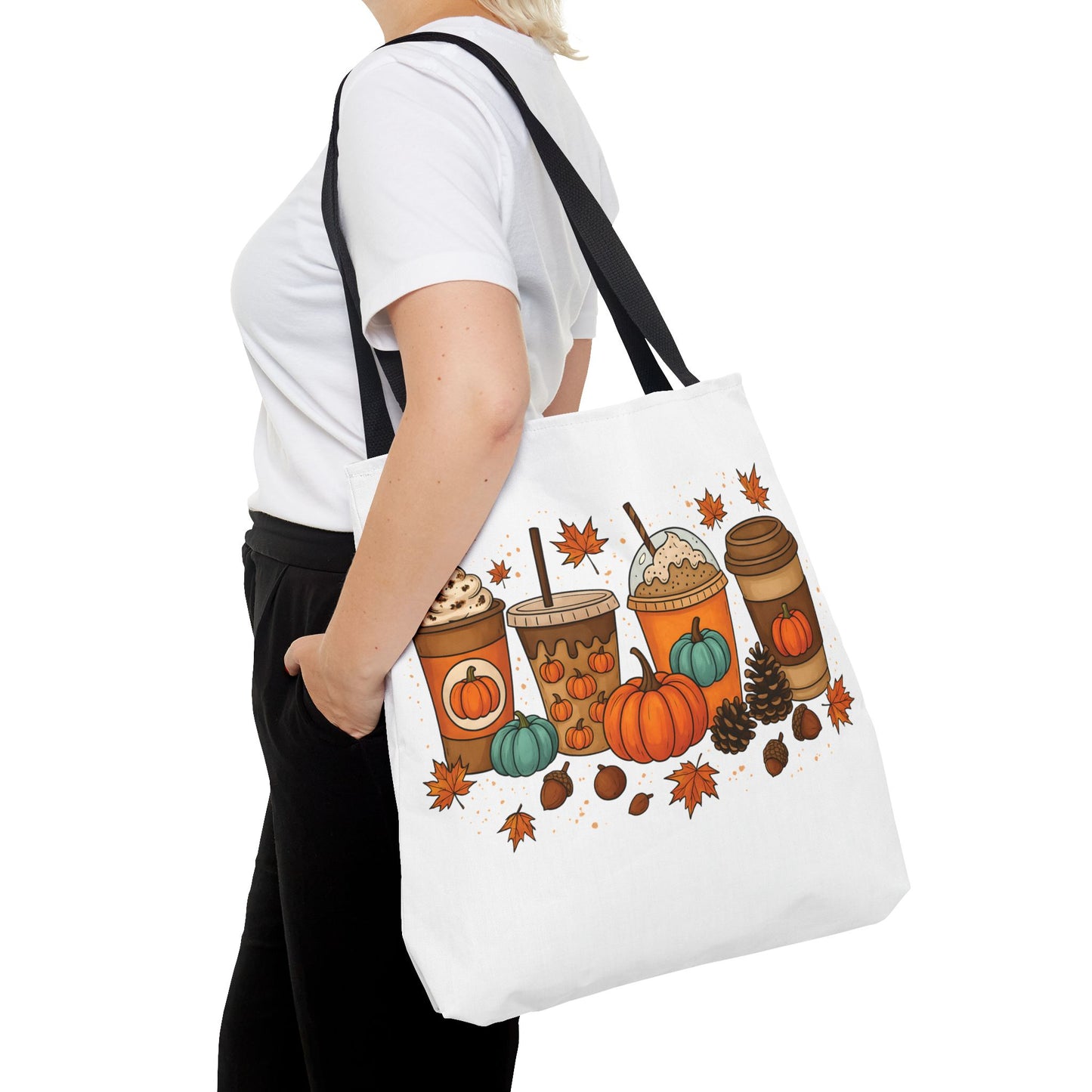 🎃 Pumpkin Spice Vibes Tote Bag – Sippin’ Cozy Fall in Style ☕🍂