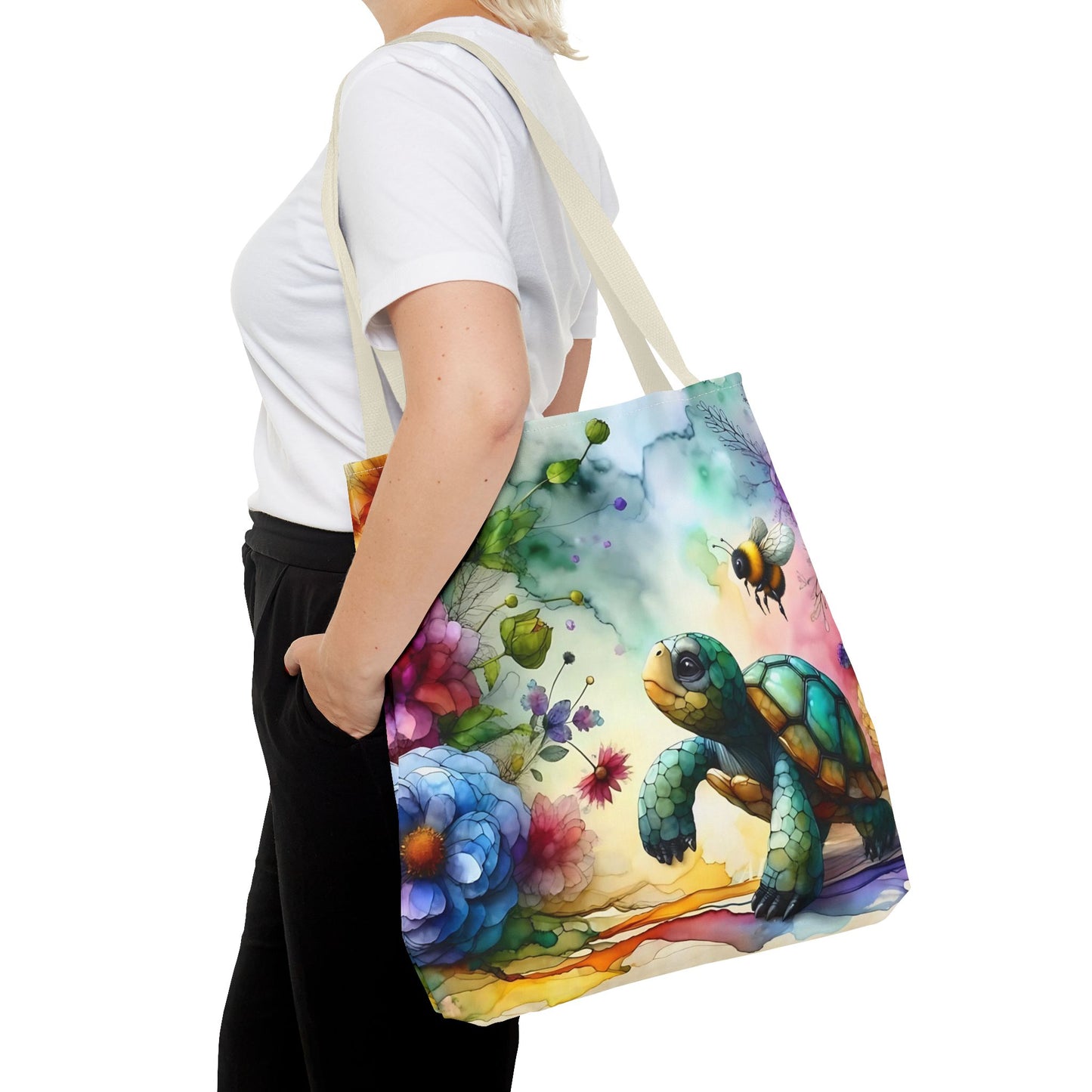 Bolsa de mano - Diseño de tortugas coloridas