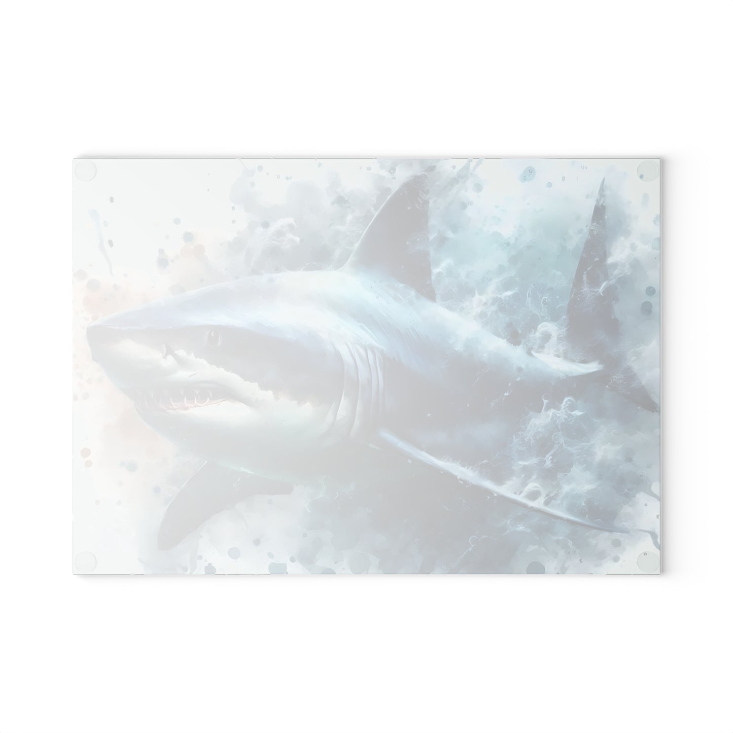 Shark kitchen decor, ocean theme cutting board, shark gift idea, shark lover gift, shark-themed gift, unique cutting board