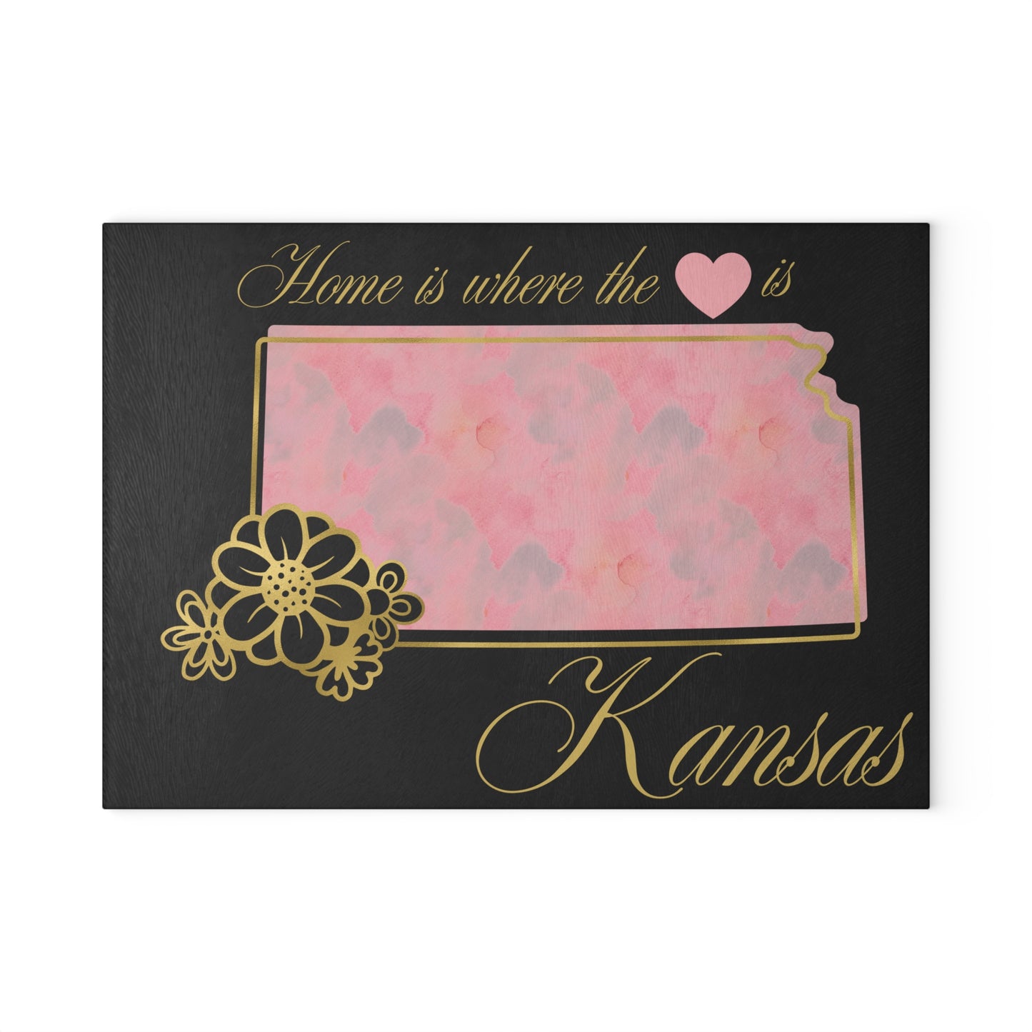💗 Kansas State Cutting Board – Blushing Pride with Heartfelt Charm