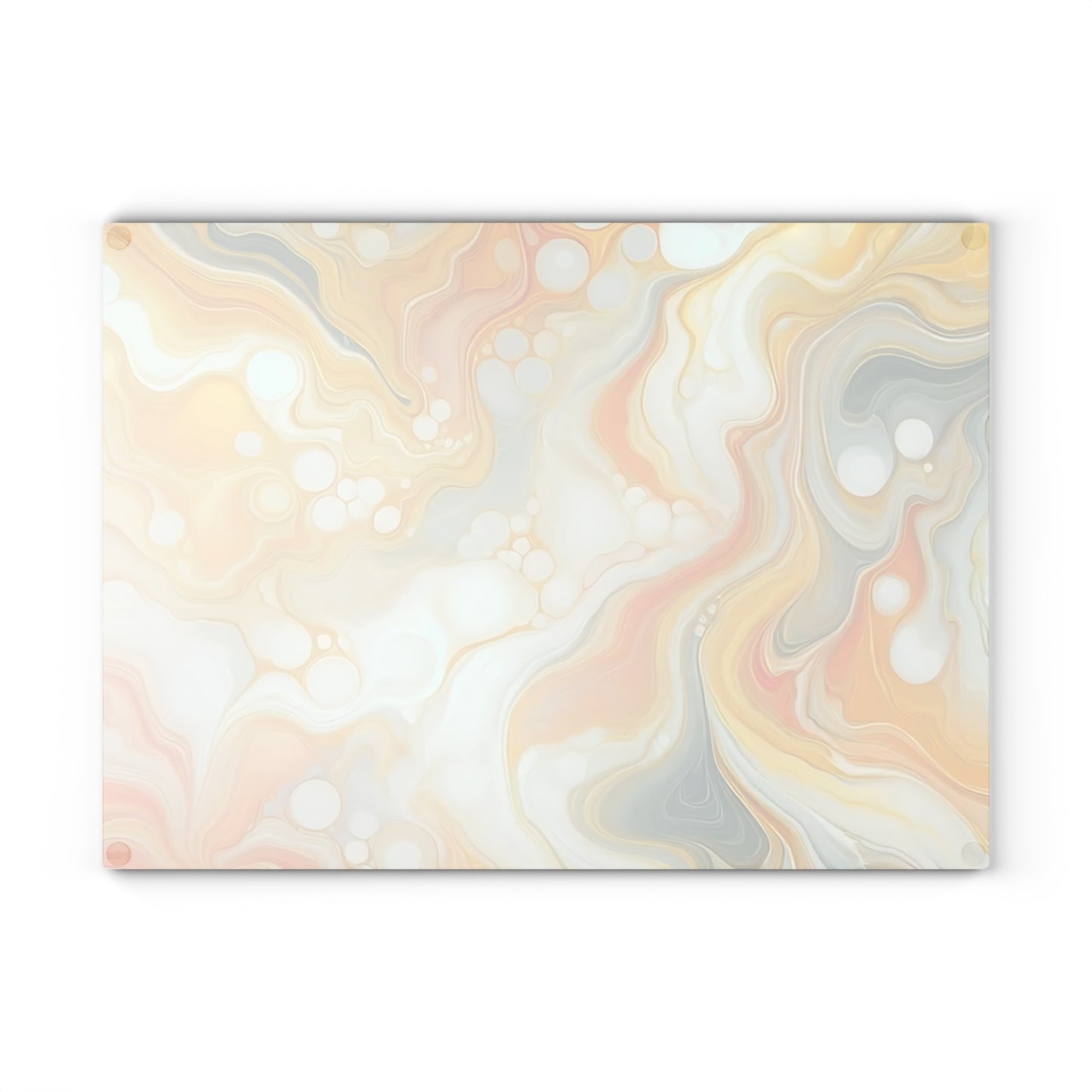 Tabla de cortar de vidrio templado con efecto mármol amarillo, gris y naranja: elegante decoración de cocina con aspecto de mármol, ideal para regalar y funcional.