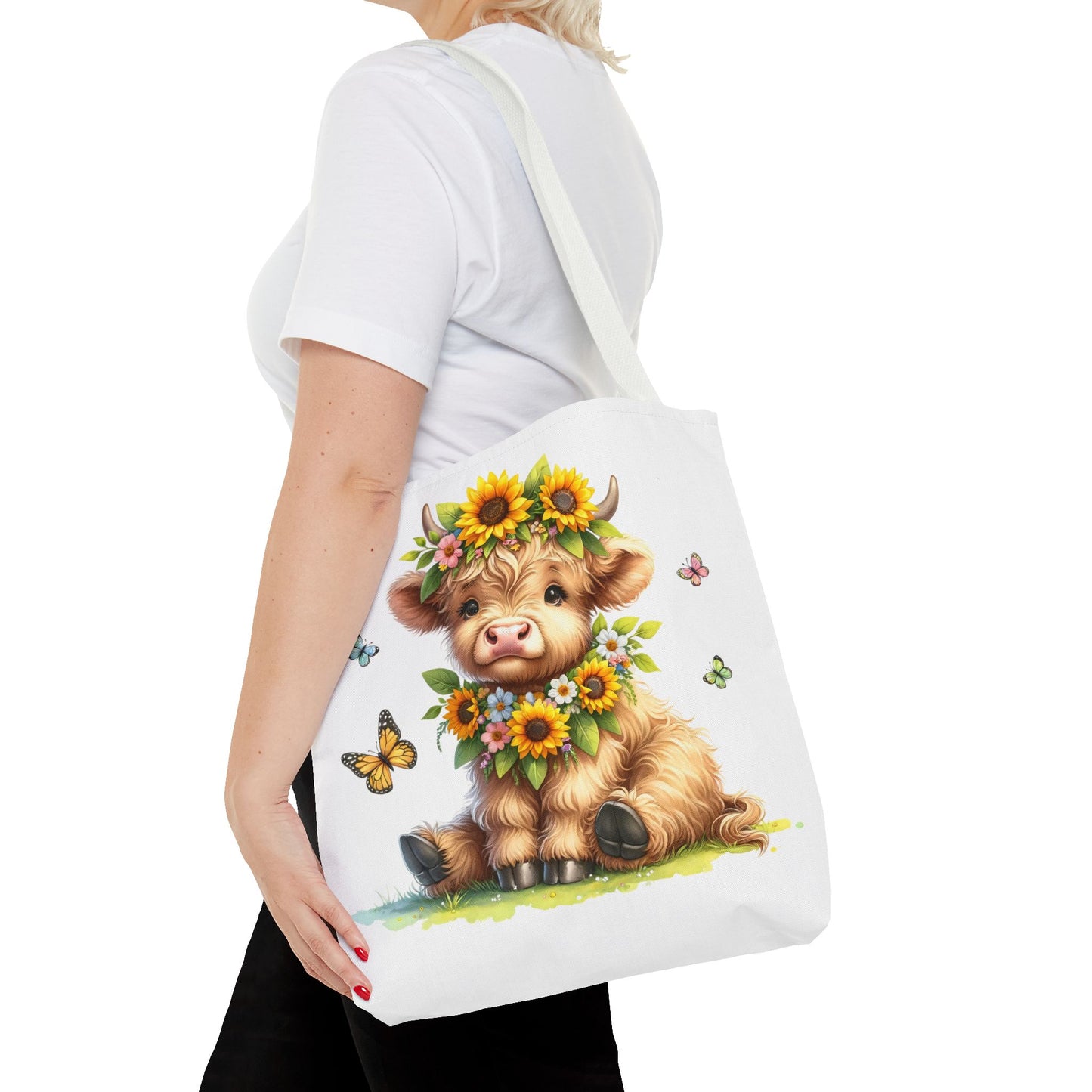 Bolsa de mano de vaca de las Tierras Altas, diseño de vaca bonito y elegante para amantes de los animales, perfecta para ir de compras, uso diario, regalo para entusiastas de las vacas y granjeros.