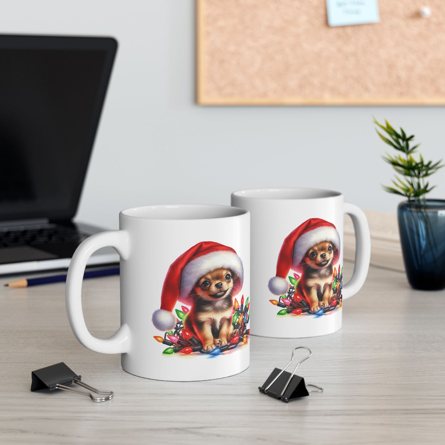 🎄 Chihuahua Christmas Lights Mug – Festive Pup Joy in Every Sip! 🐾☕
