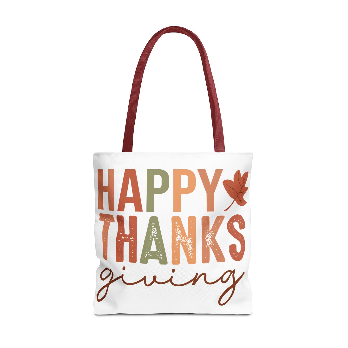 🍁 Rustic Happy Thanksgiving Tote Bag – Simple Charm for the Season 🍂🧡