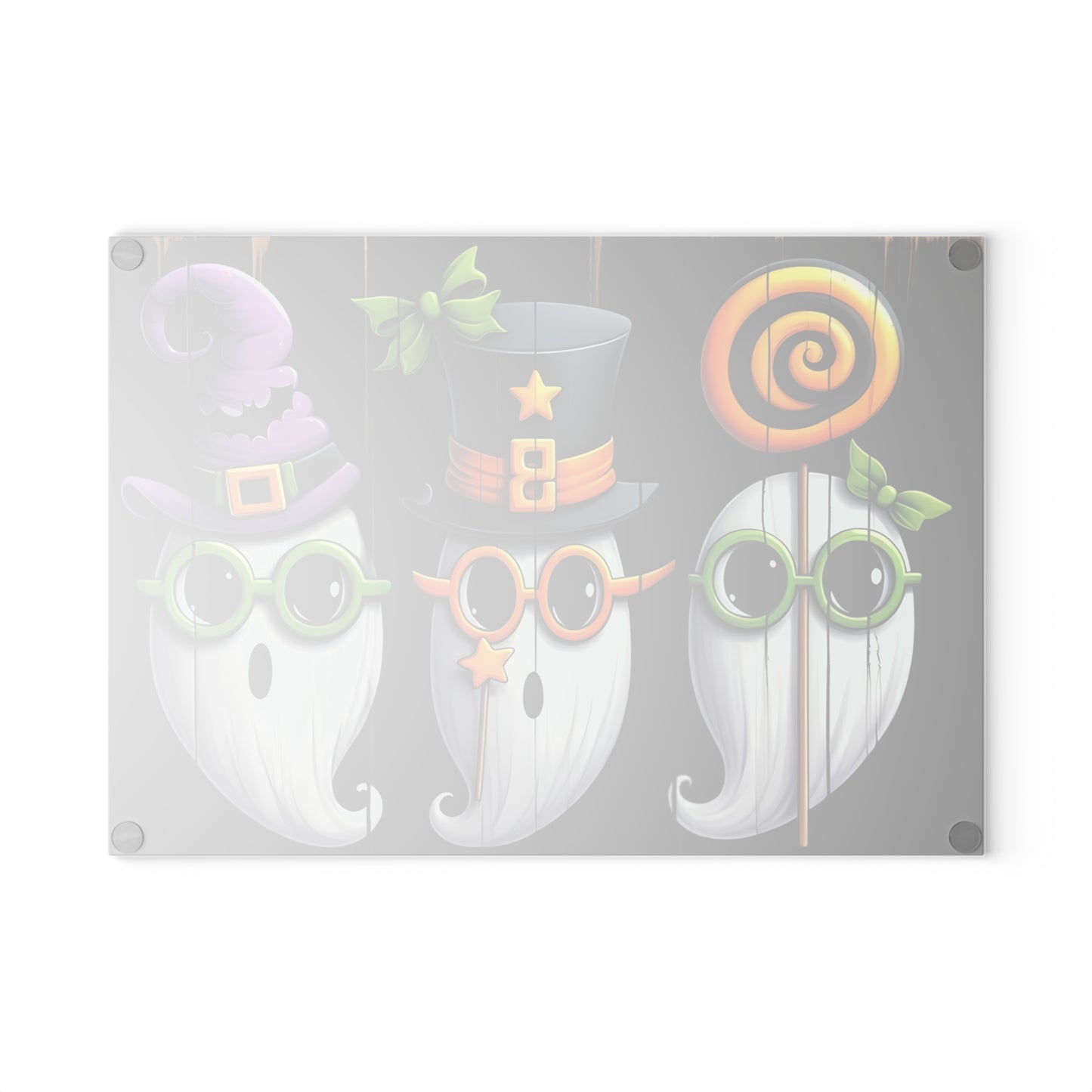 👻🎩 Trendy Ghost Trio Cutting Board – Chic Halloween Kitchen Décor with Playful Spooky Vibes 🕸️🍬