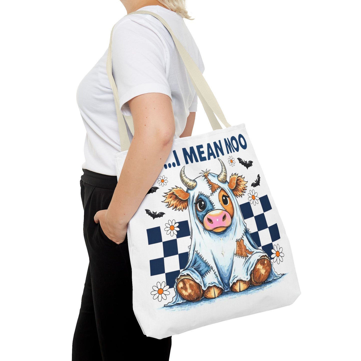 ๐ฎ Boo... I Mean Moo Cow Halloween Tote Bag โ Spooky Cute Farmhouse Fun ๐ป๐