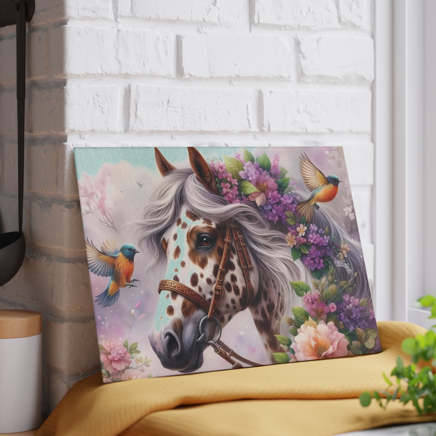 Appaloosas Horse cutting board Tempered Glass Cutting Board Charcuterie Board Chopping Board Housewarming Gift Custom cutting board