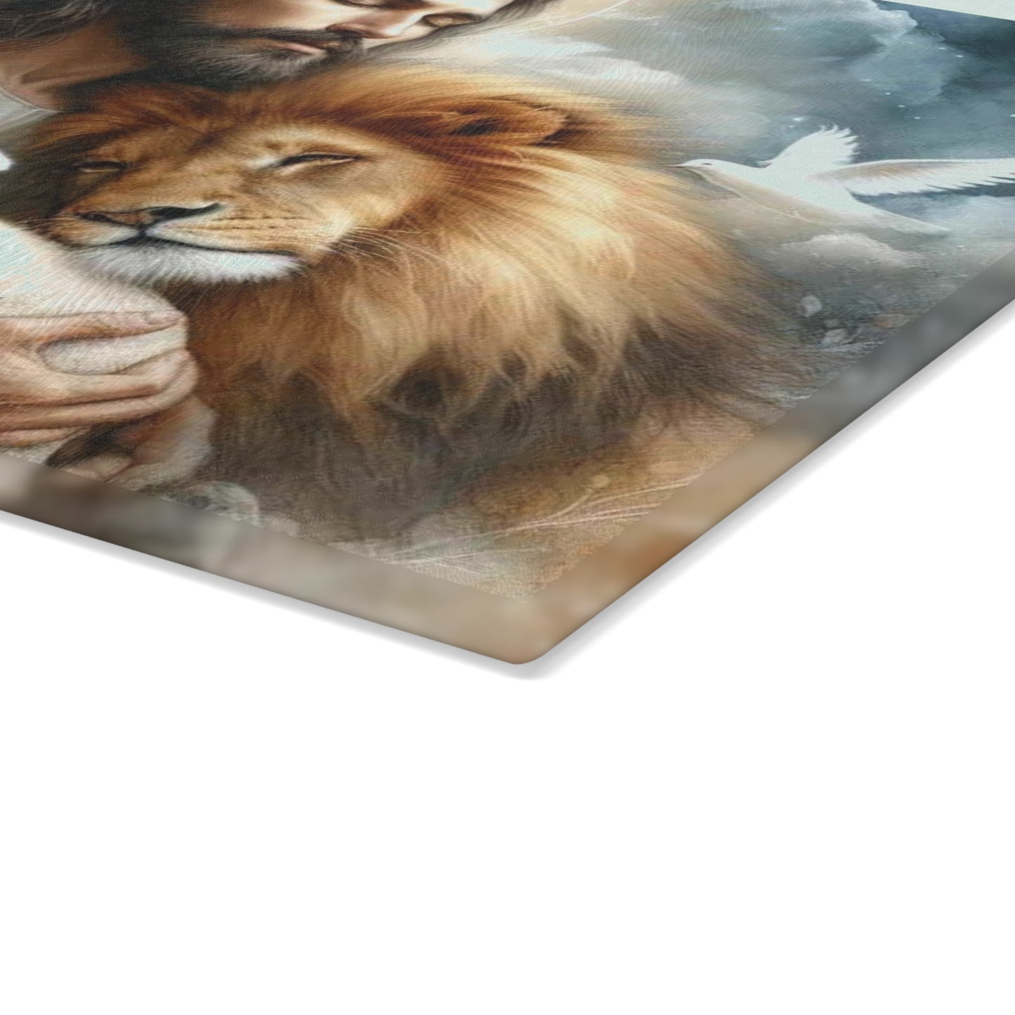 Tabla de cortar de Jesús, tabla de cortar de vidrio templado, tabla de charcutería, tabla de cortar, regalo de inauguración de la casa, tabla de cortar personalizada