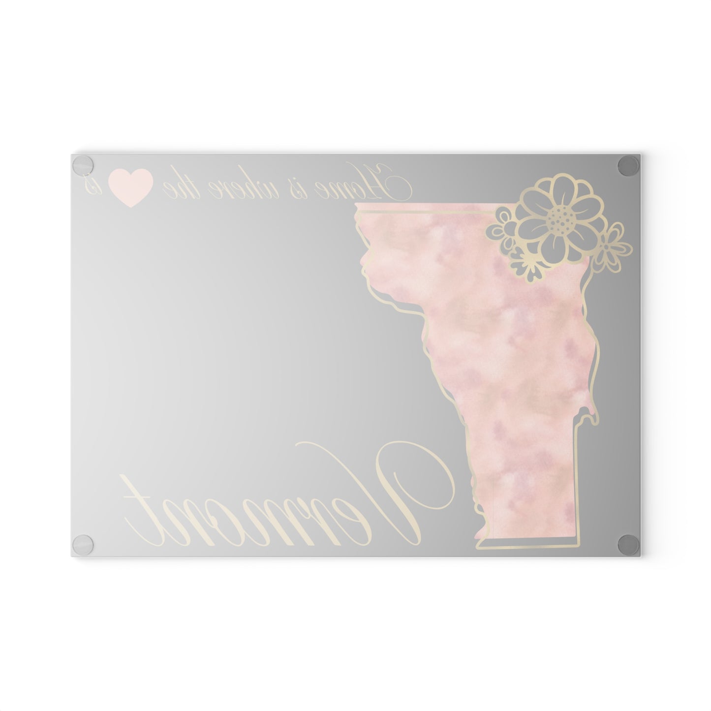 🍁 Vermont Floral State Cutting Board – Maple-Toned Charm for Cozy Kitchens 🌸