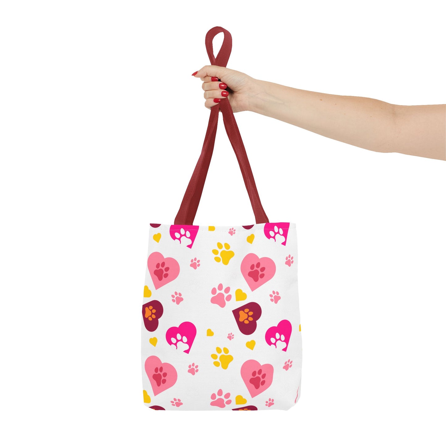 Bolsa de mano con estampado de patas y corazón | Pet Lover Everyday Carry-All