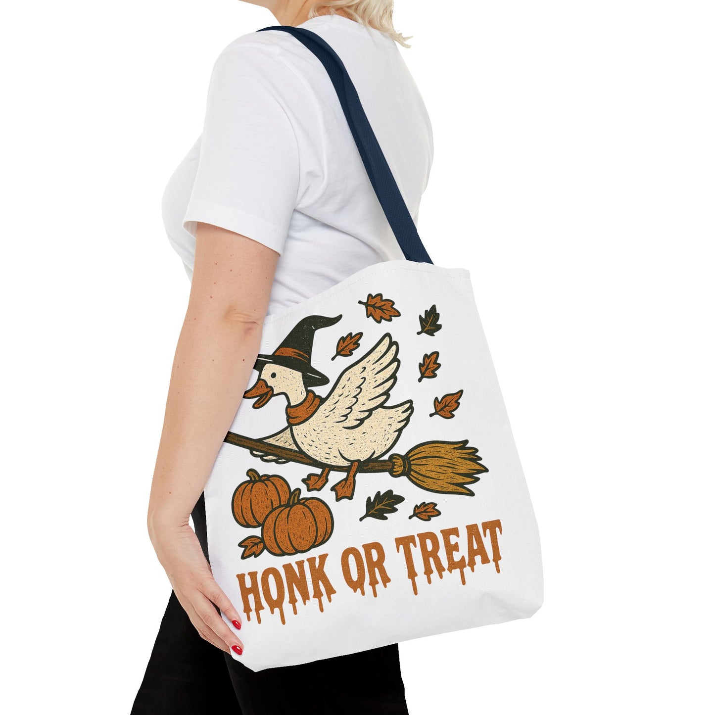 ๐ช Honk or Treat Goose Halloween Tote Bag โ Witchy Whimsy for Spooky Season ๐๐