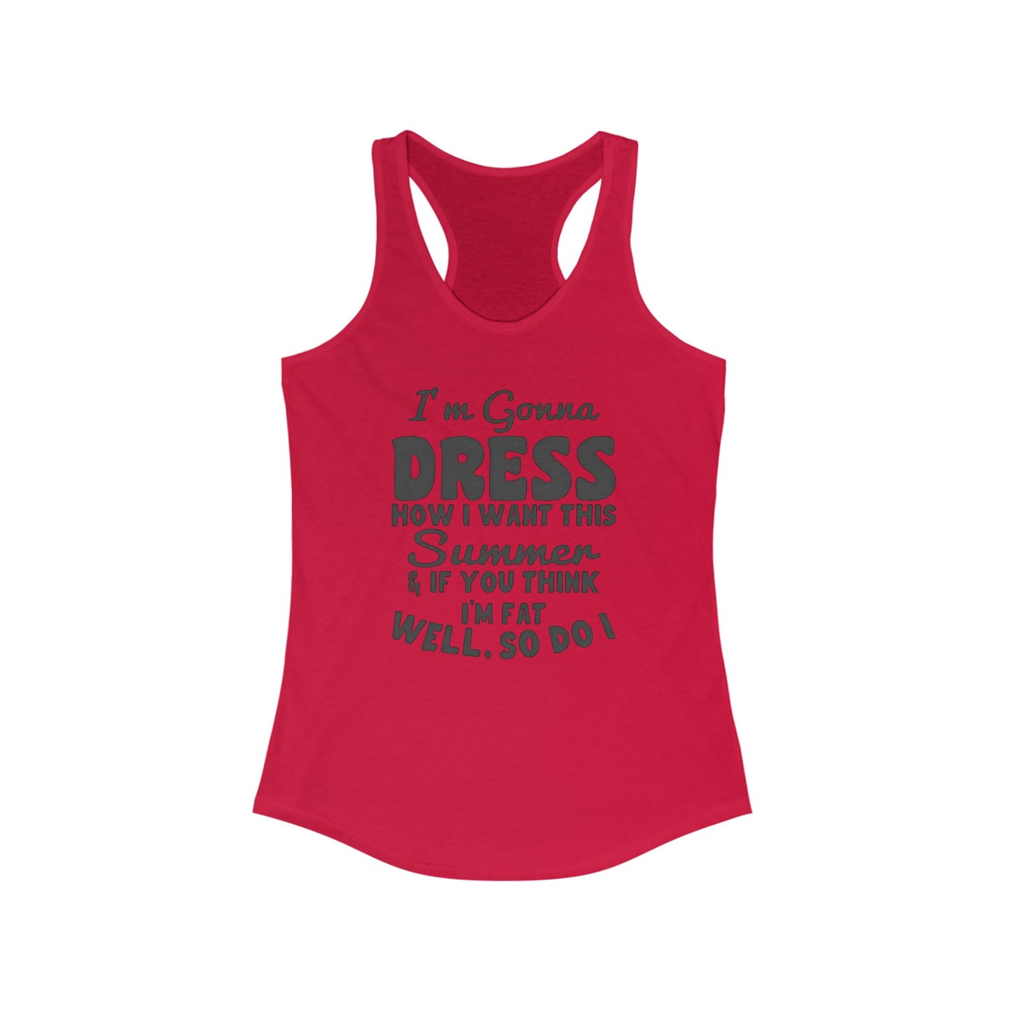 Estilo veraniego que favorece la figura: camiseta de tirantes con espalda nadadora y diseño llamativo
