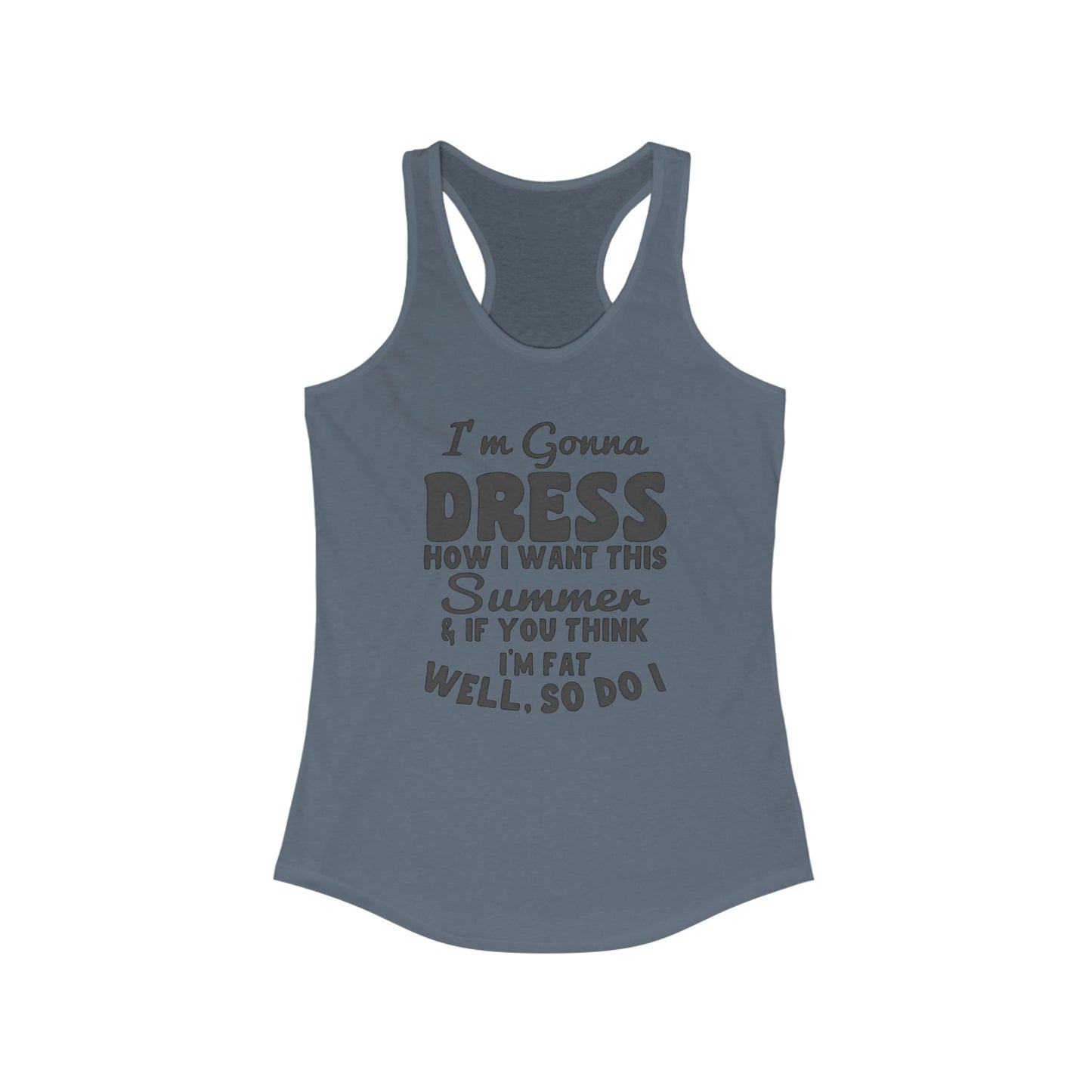 Estilo veraniego que favorece la figura: camiseta de tirantes con espalda nadadora y diseño llamativo