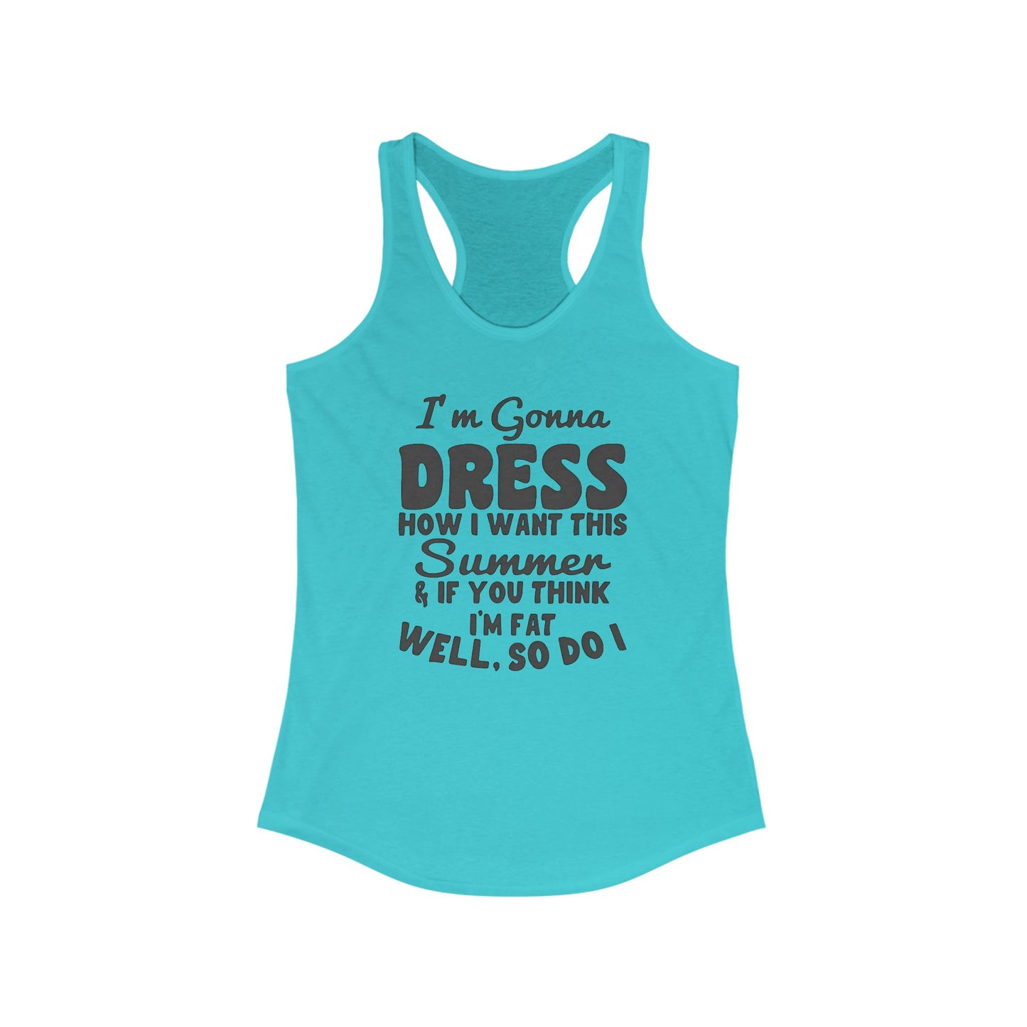 Estilo veraniego que favorece la figura: camiseta de tirantes con espalda nadadora y diseño llamativo