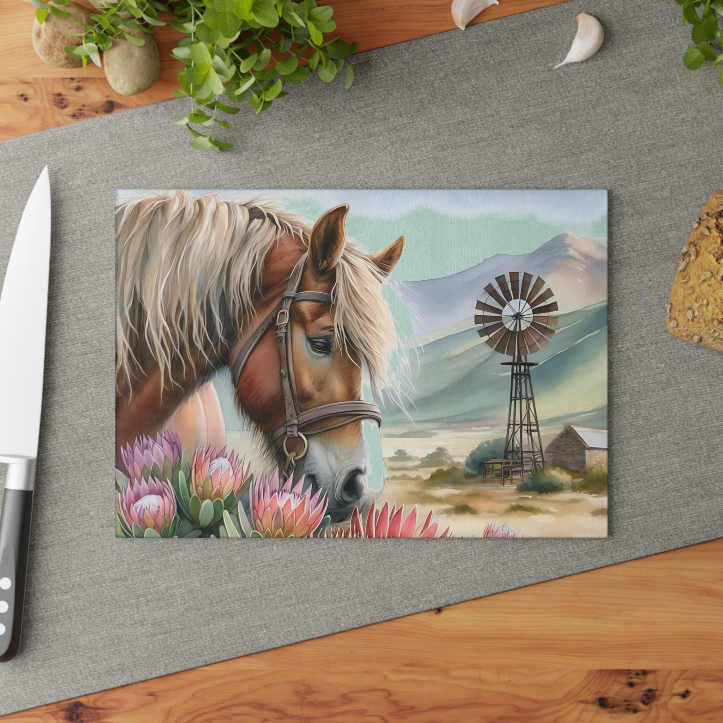 Horse cutting board, Farmhouse kitchen decor, Equestrian gift, Rustic kitchen gift, Horse lover decor, Charcuterie Board, unique accessory