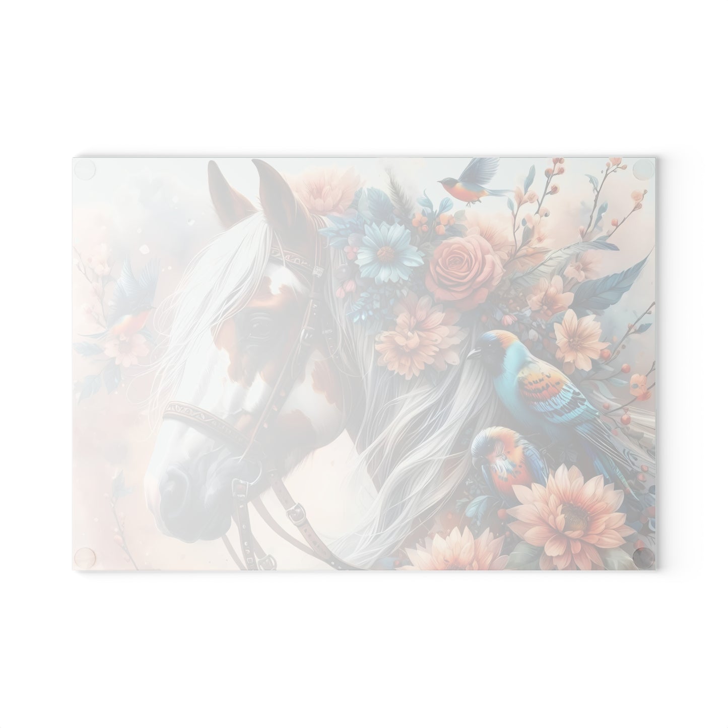 Tabla de cortar Pinto, tabla de cortar de vidrio templado, tabla de charcutería, tabla de cortar, regalo de inauguración de la casa, tabla de cortar personalizada